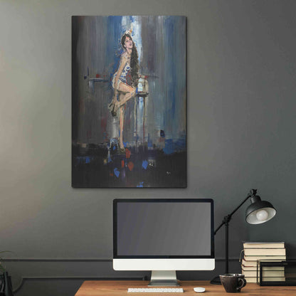 Luxe Metal Art 'Nicki' by Oscar Alvarez Pardo, Metal Wall Art,24x36