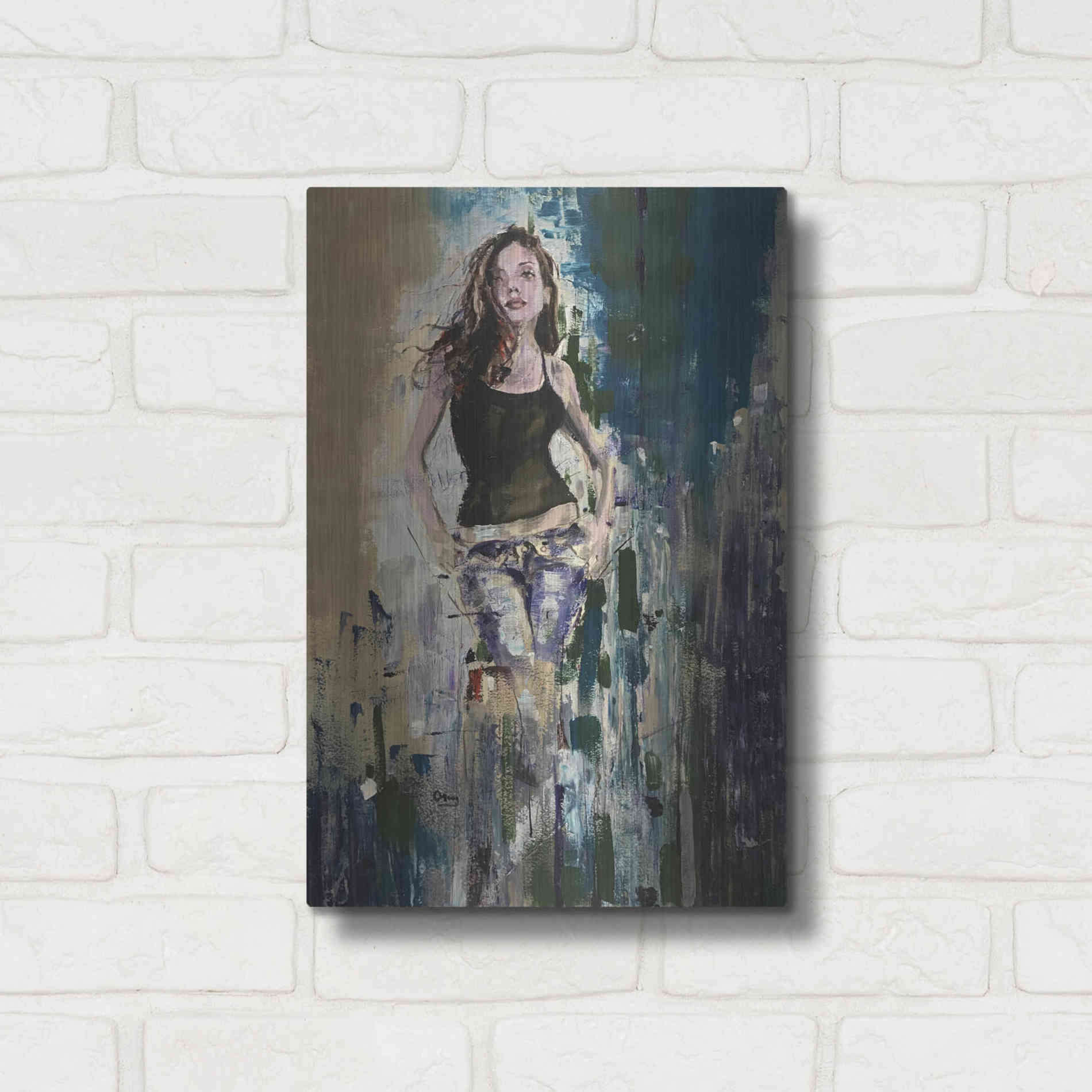 Luxe Metal Art 'Breezing Through' by Oscar Alvarez Pardo, Metal Wall Art,12x16