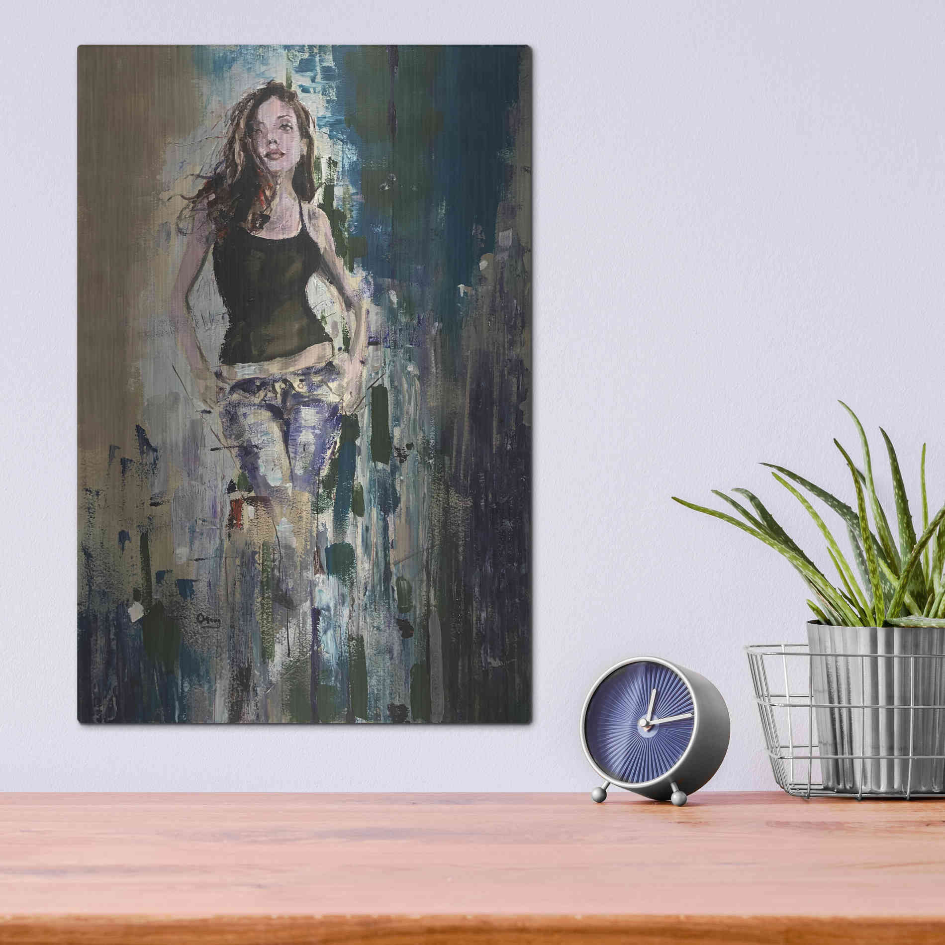 Luxe Metal Art 'Breezing Through' by Oscar Alvarez Pardo, Metal Wall Art,12x16