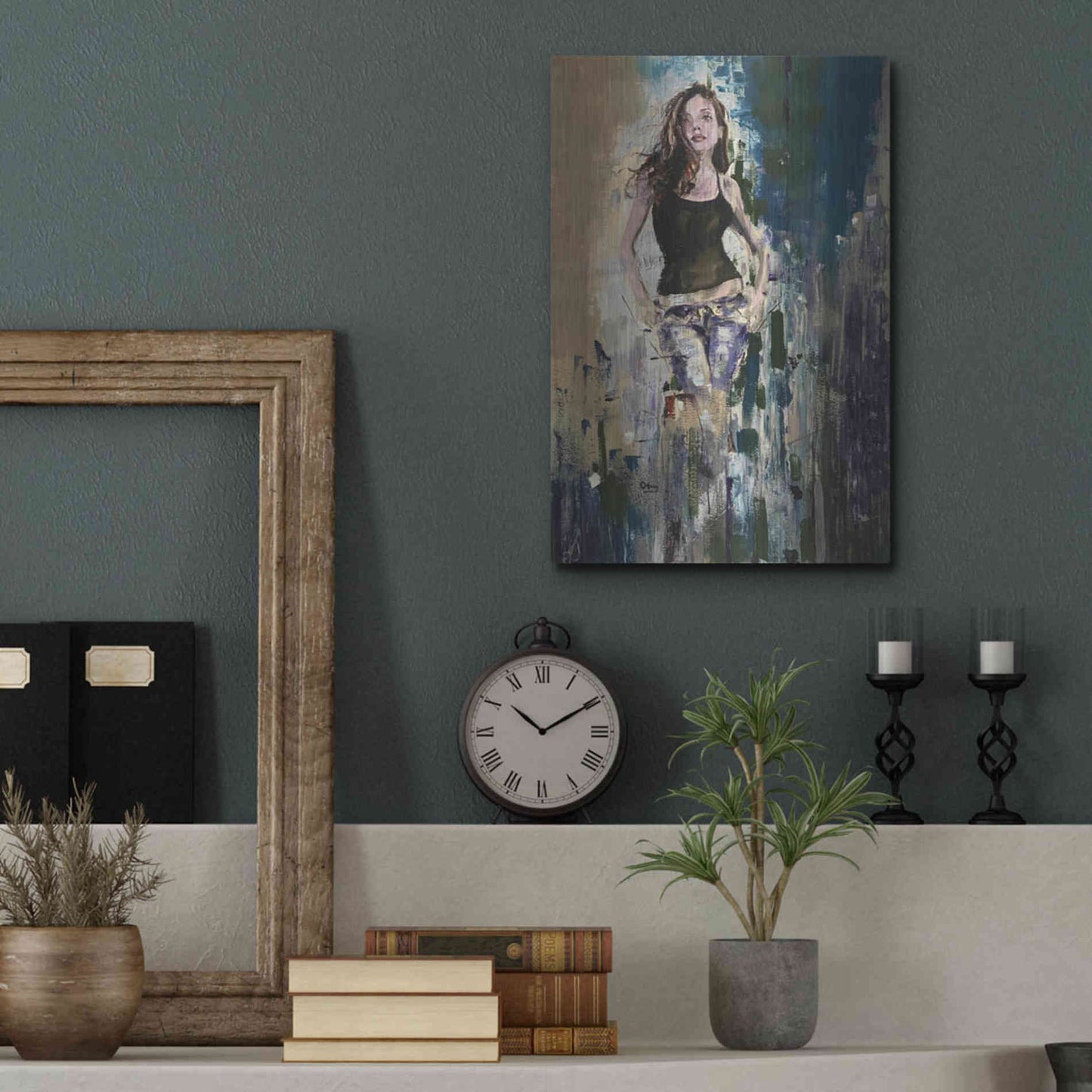 Luxe Metal Art 'Breezing Through' by Oscar Alvarez Pardo, Metal Wall Art,12x16