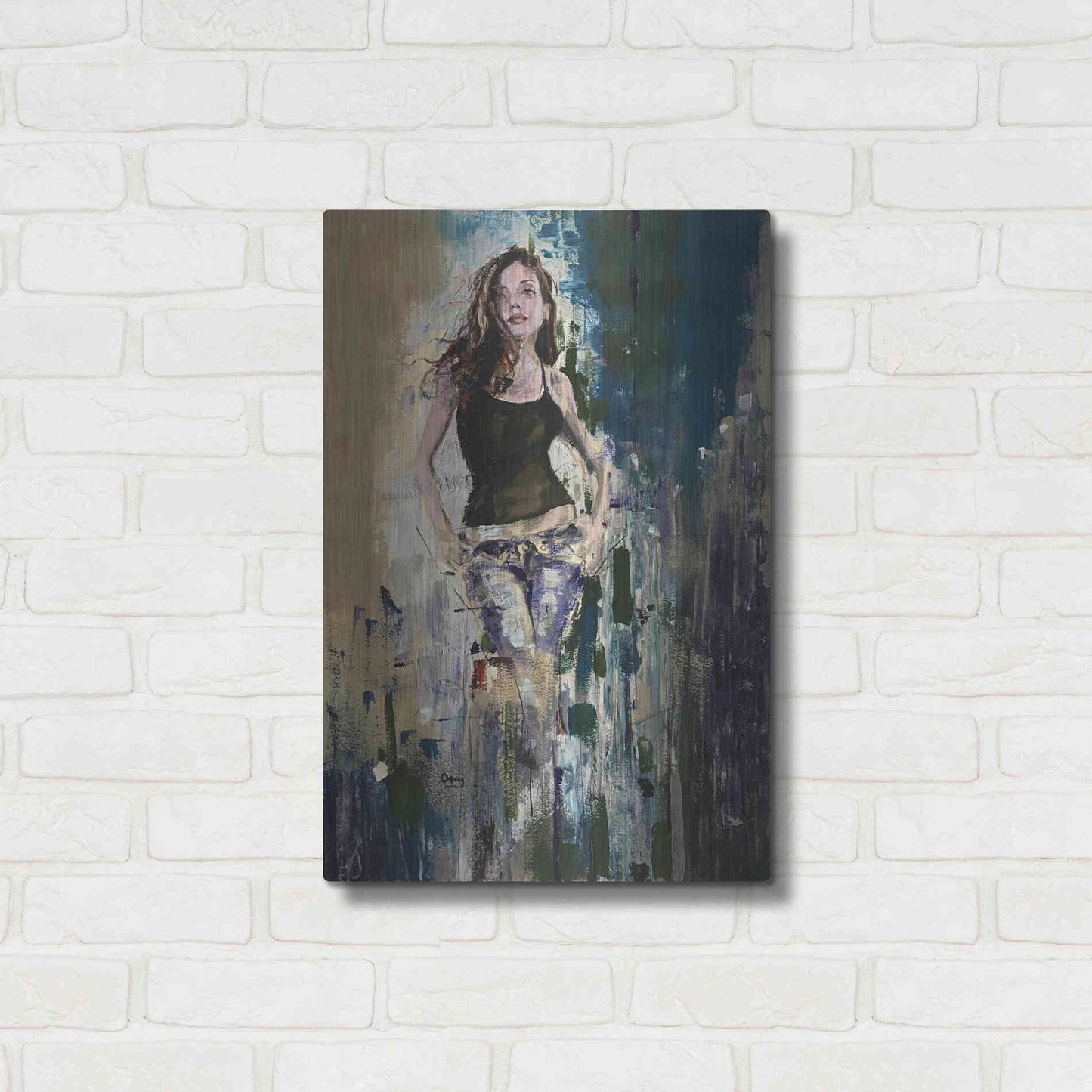 Luxe Metal Art 'Breezing Through' by Oscar Alvarez Pardo, Metal Wall Art,16x24