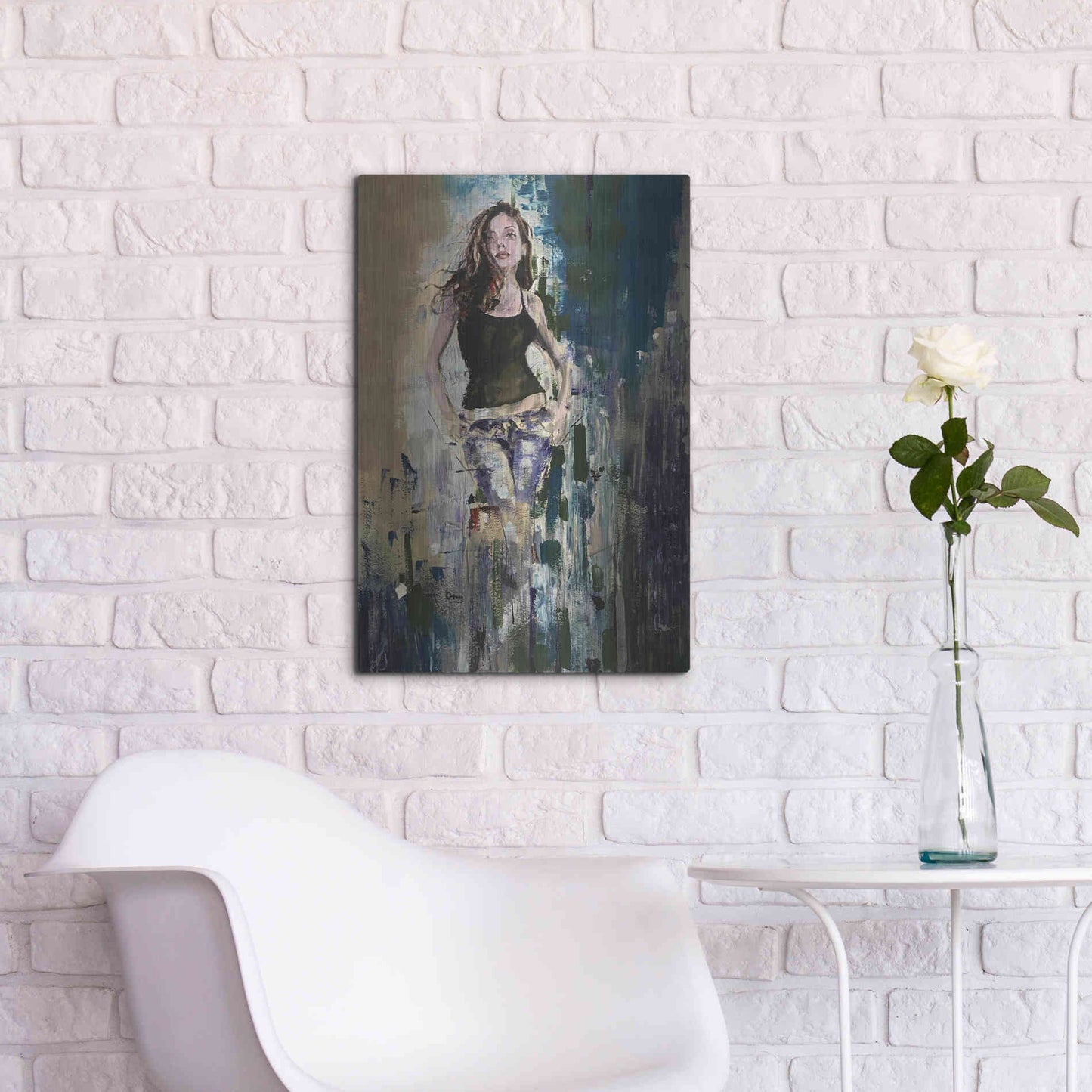 Luxe Metal Art 'Breezing Through' by Oscar Alvarez Pardo, Metal Wall Art,16x24