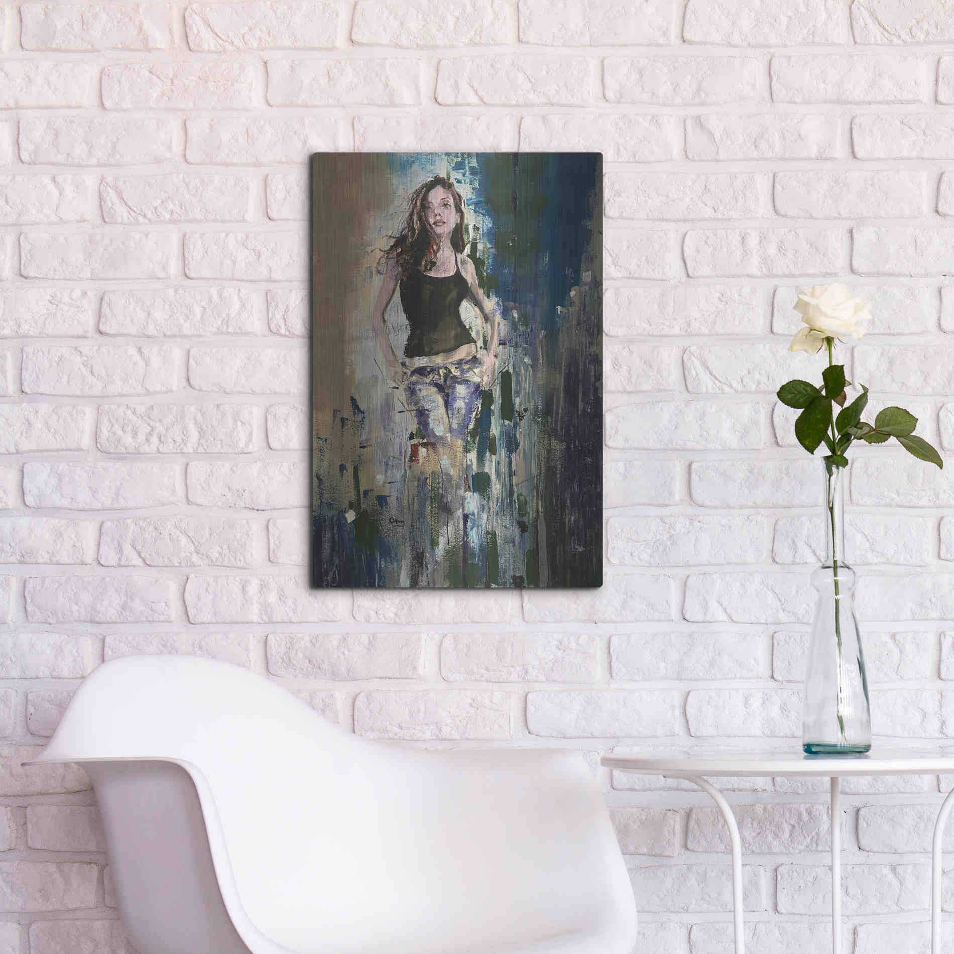 Luxe Metal Art 'Breezing Through' by Oscar Alvarez Pardo, Metal Wall Art,16x24