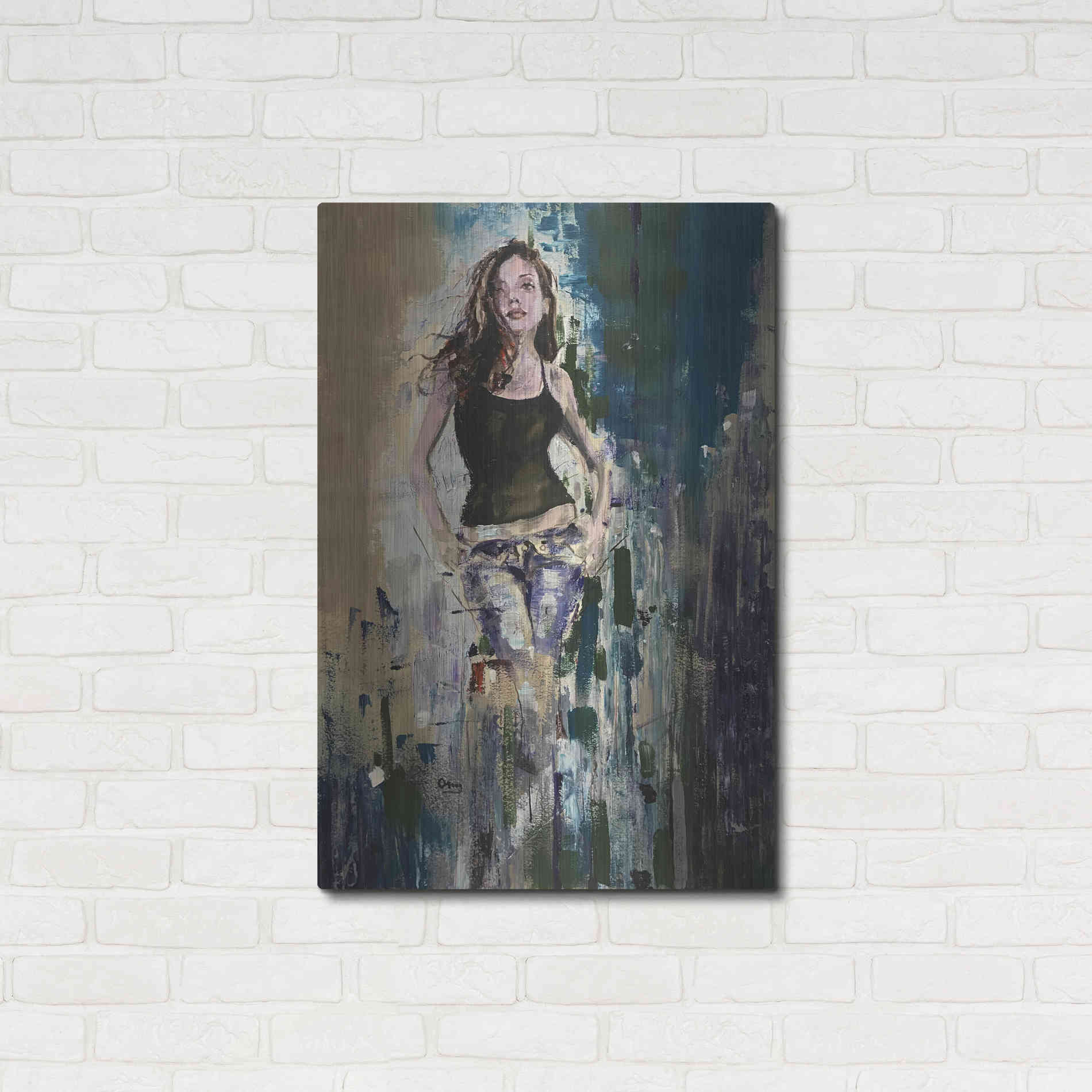 Luxe Metal Art 'Breezing Through' by Oscar Alvarez Pardo, Metal Wall Art,24x36