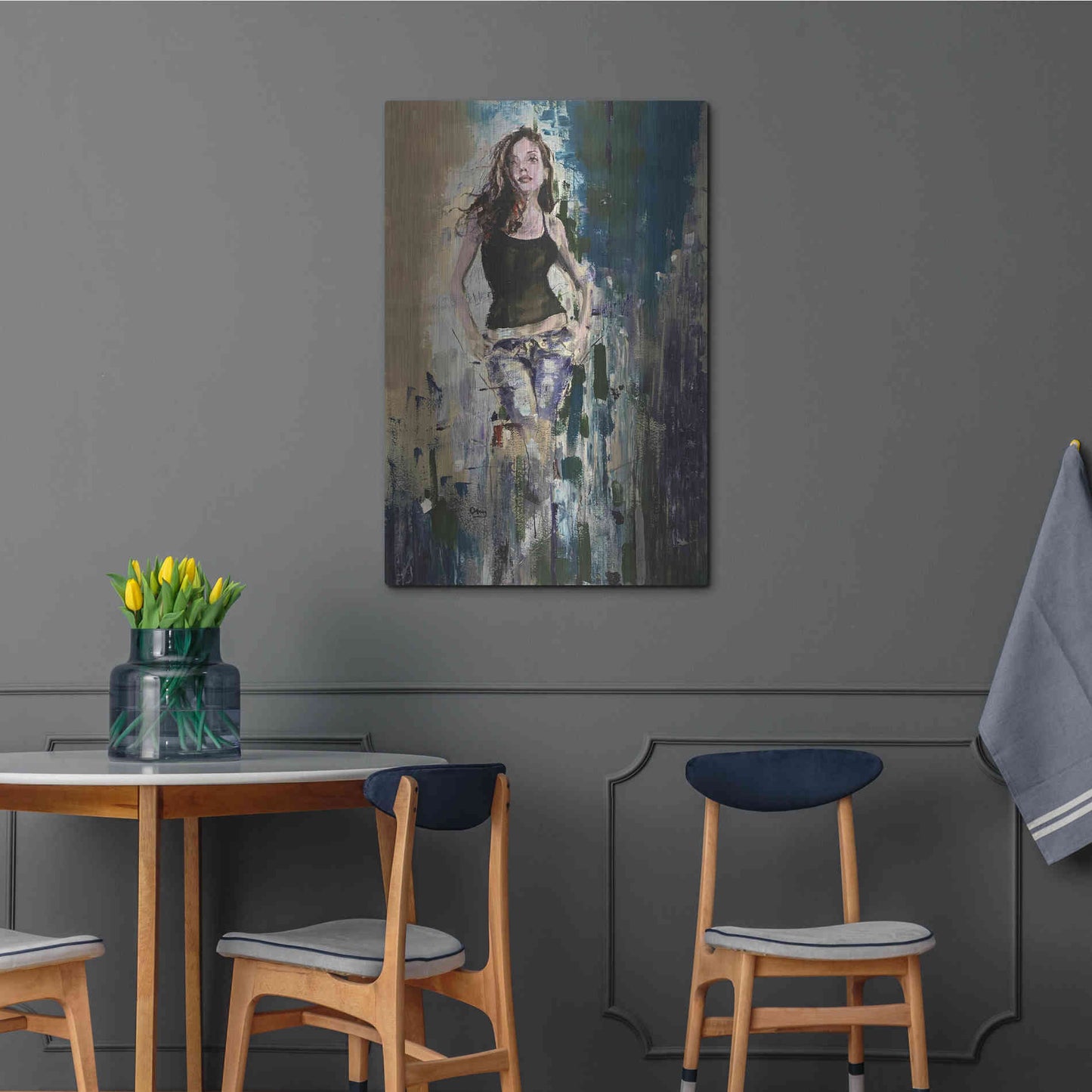 Luxe Metal Art 'Breezing Through' by Oscar Alvarez Pardo, Metal Wall Art,24x36