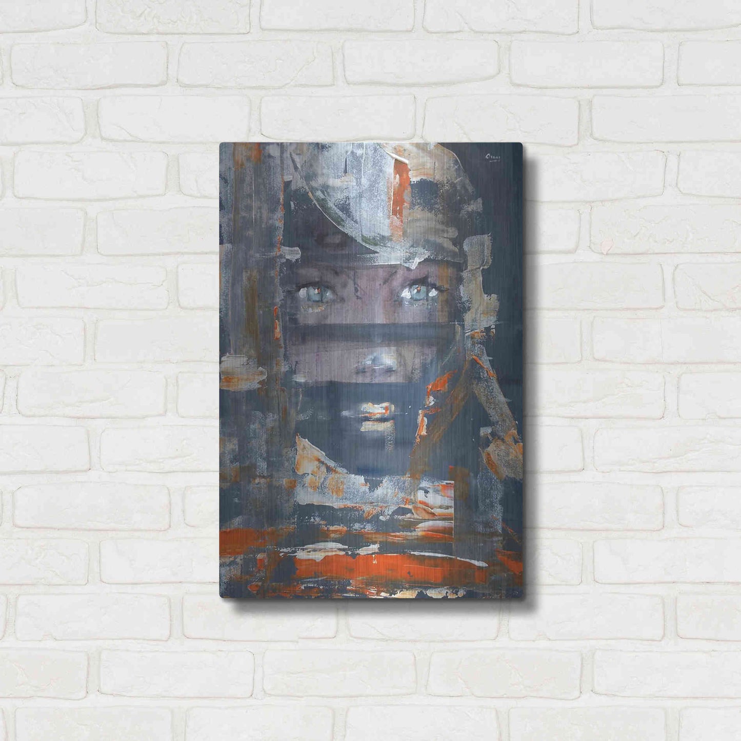 Luxe Metal Art 'Stranger' by Oscar Alvarez Pardo, Metal Wall Art,16x24