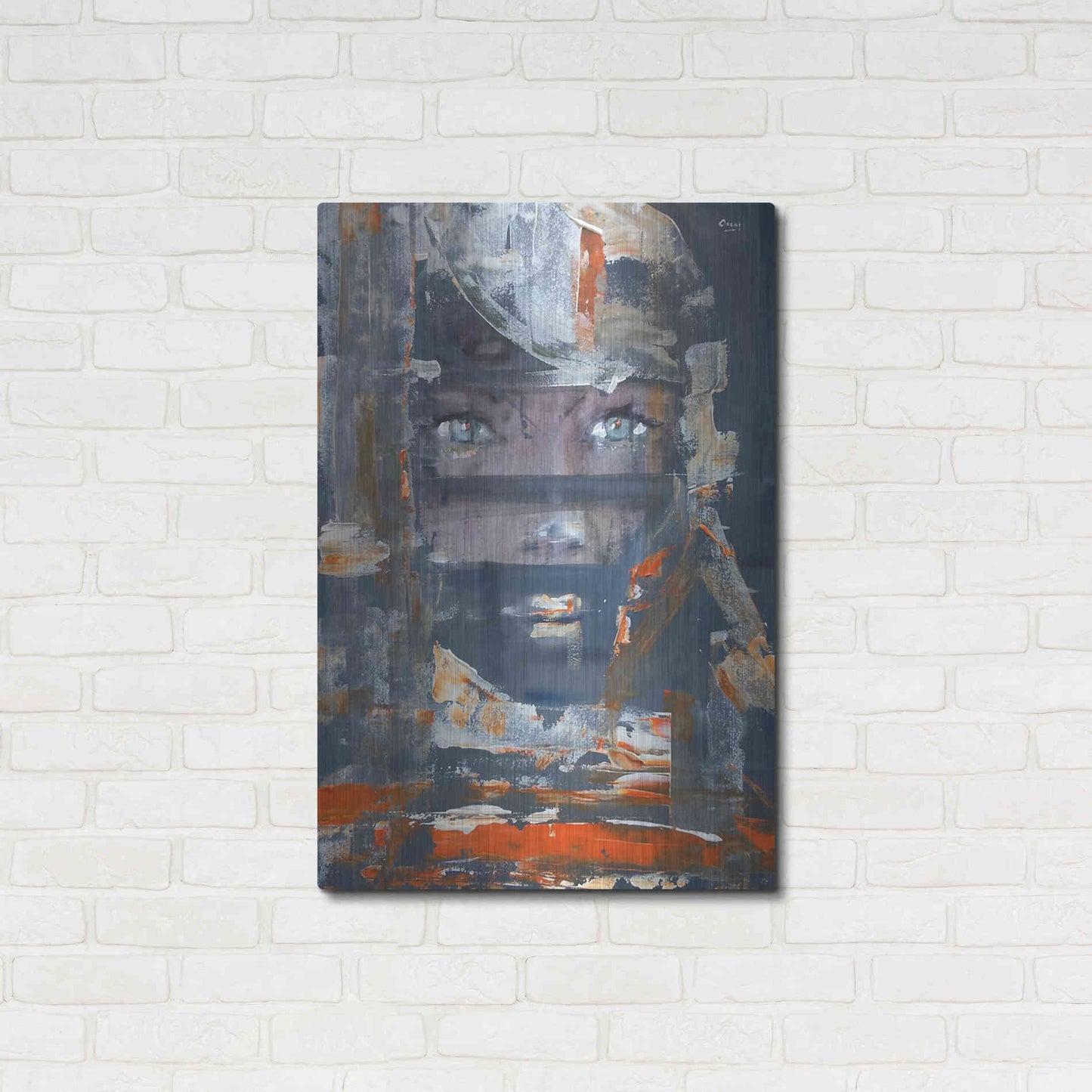 Luxe Metal Art 'Stranger' by Oscar Alvarez Pardo, Metal Wall Art,24x36