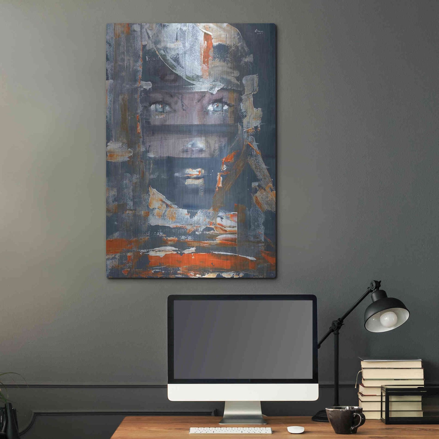 Luxe Metal Art 'Stranger' by Oscar Alvarez Pardo, Metal Wall Art,24x36