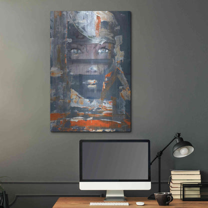 Luxe Metal Art 'Stranger' by Oscar Alvarez Pardo, Metal Wall Art,24x36