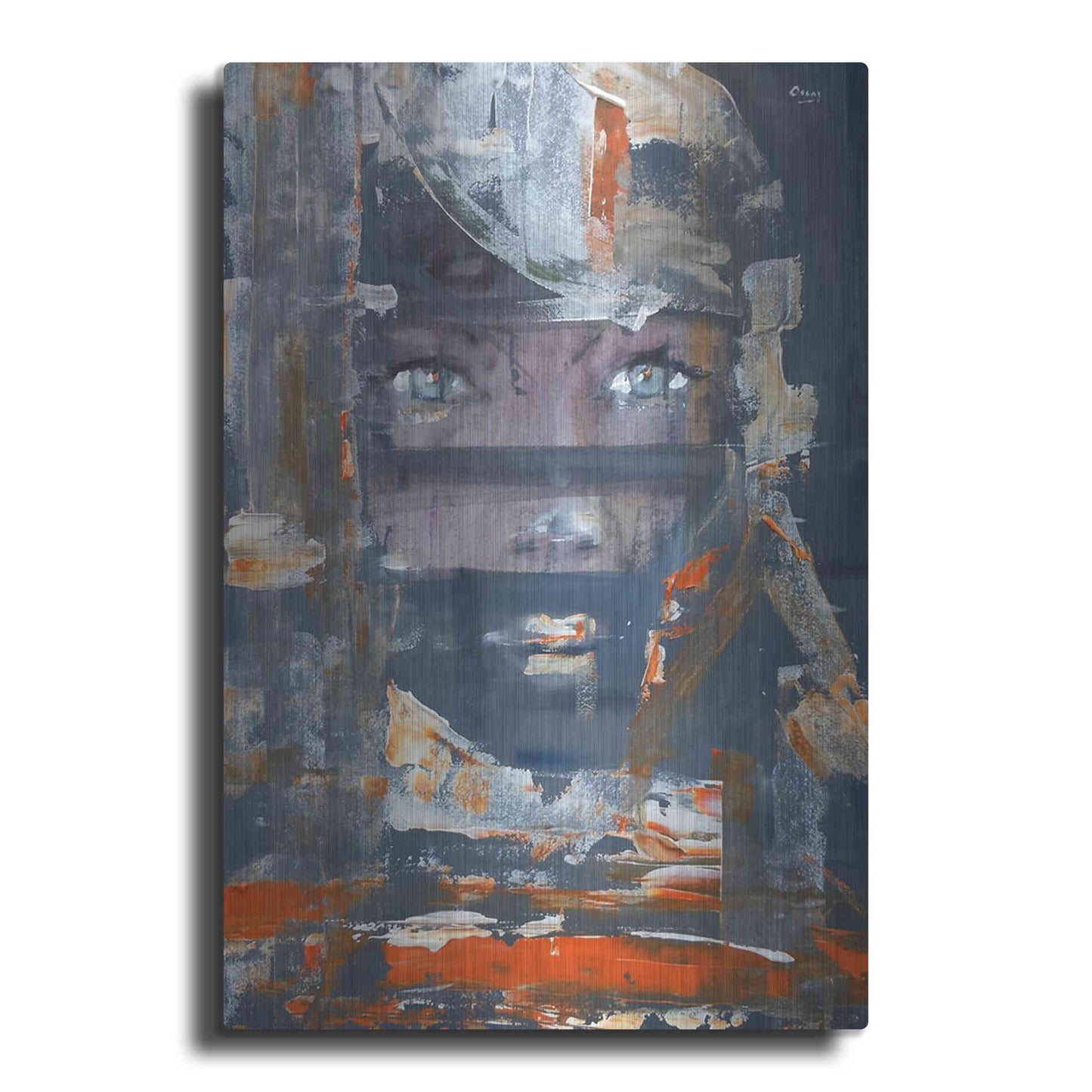 Luxe Metal Art 'Stranger' by Oscar Alvarez Pardo, Metal Wall Art