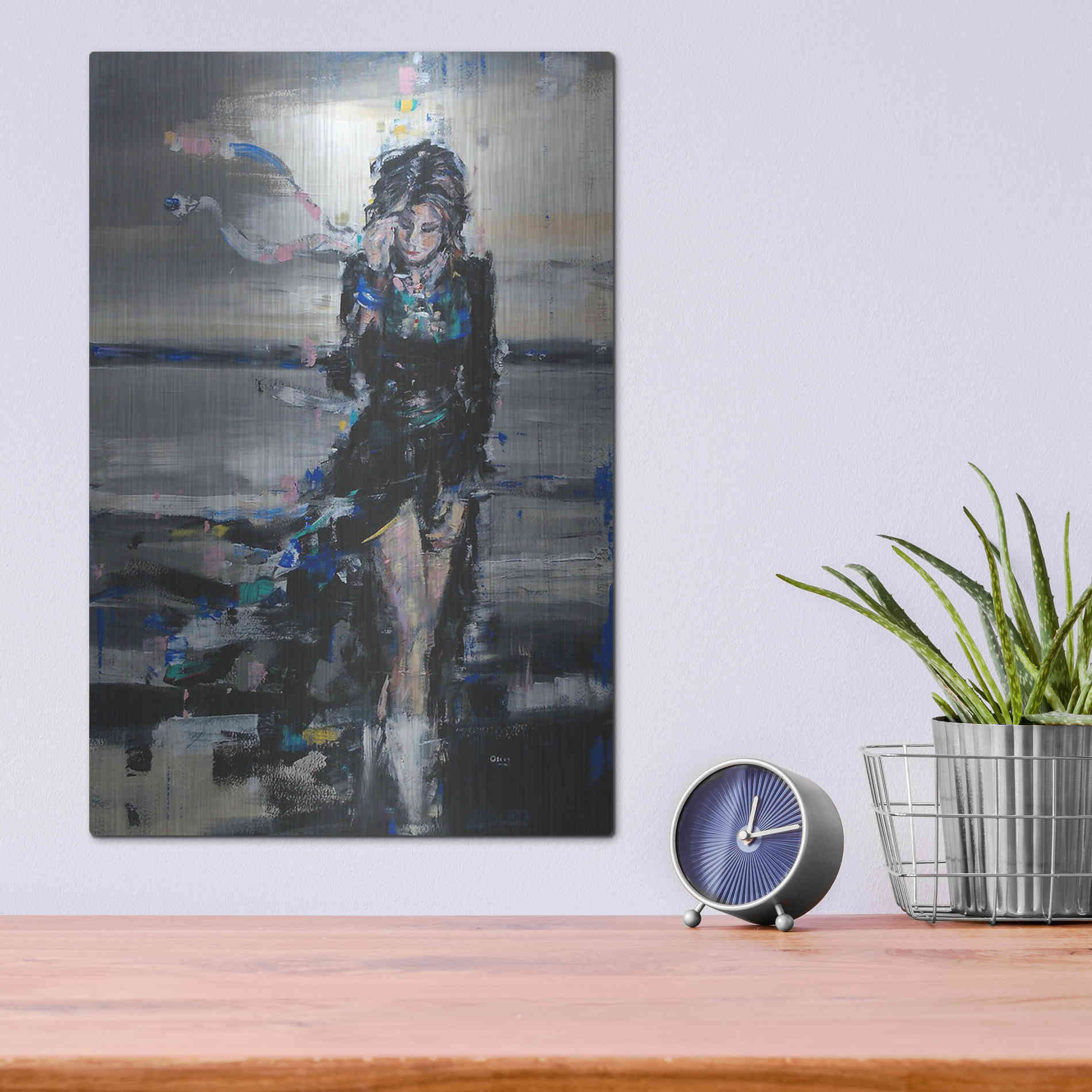 Luxe Metal Art 'Lost In The Winds' by Oscar Alvarez Pardo, Metal Wall Art,12x16
