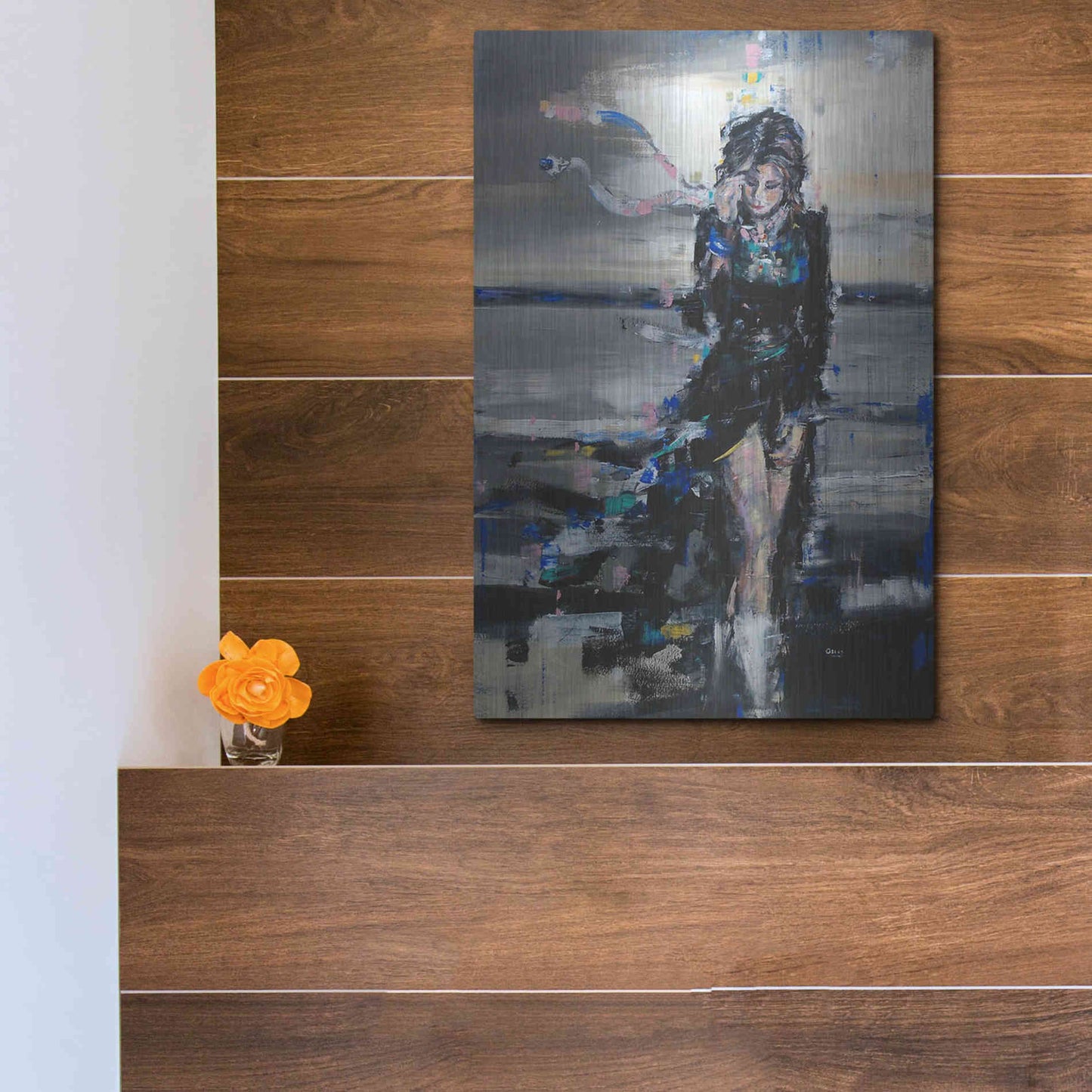 Luxe Metal Art 'Lost In The Winds' by Oscar Alvarez Pardo, Metal Wall Art,12x16