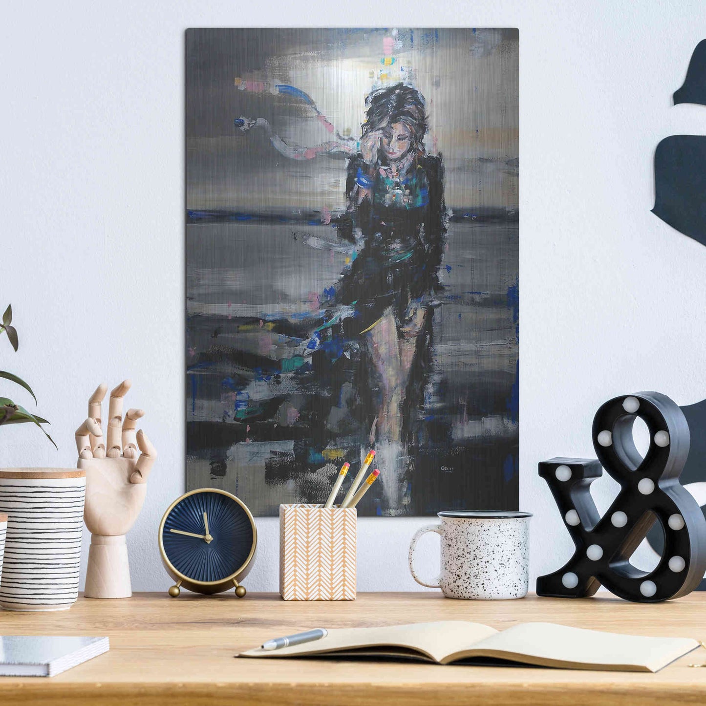Luxe Metal Art 'Lost In The Winds' by Oscar Alvarez Pardo, Metal Wall Art,12x16