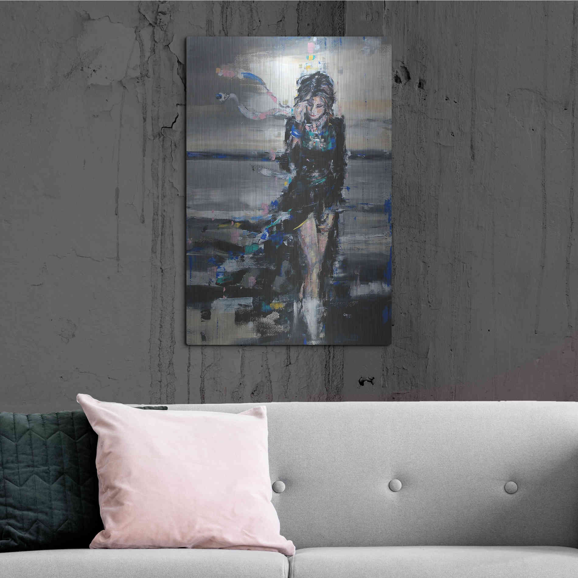 Luxe Metal Art 'Lost In The Winds' by Oscar Alvarez Pardo, Metal Wall Art,24x36