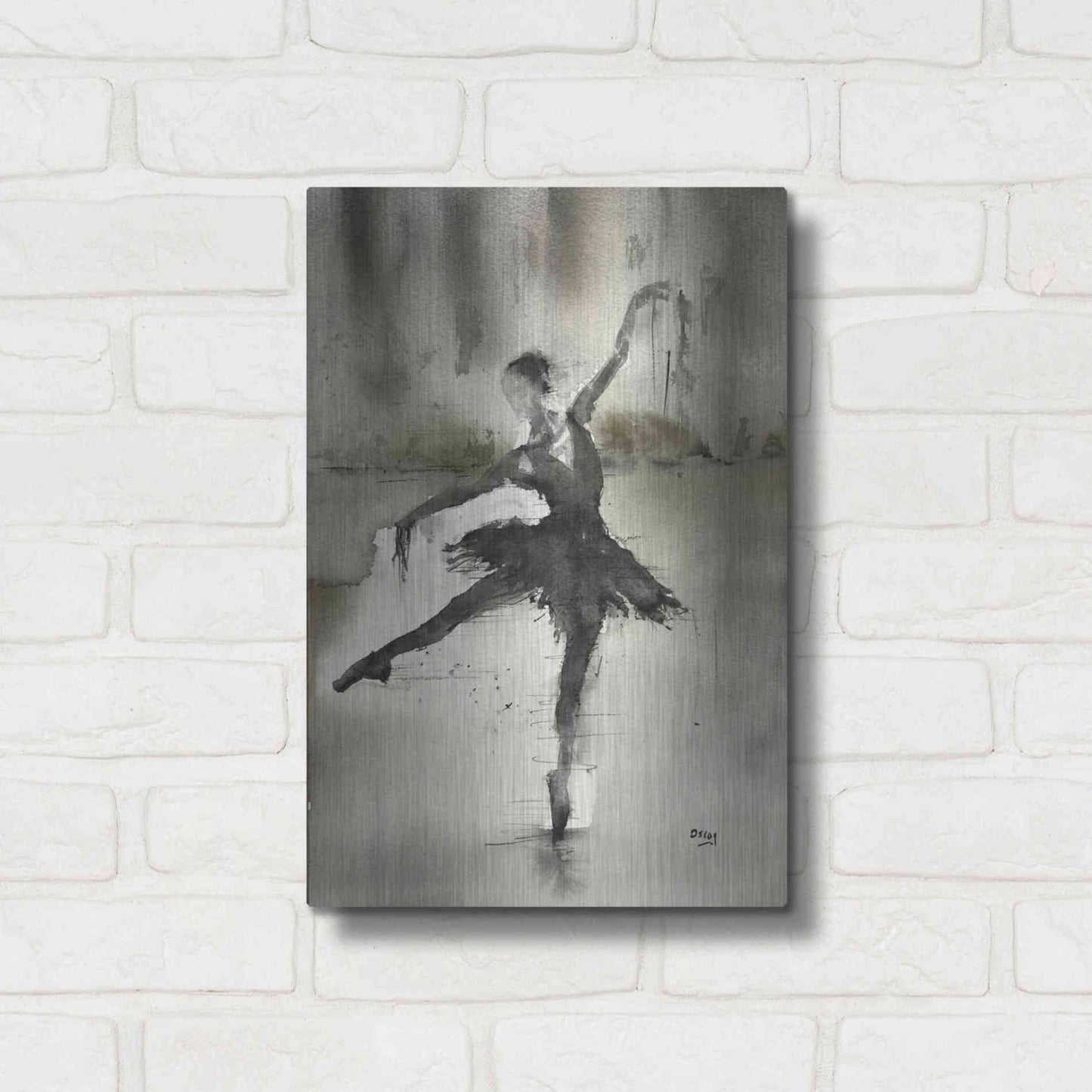 Luxe Metal Art 'Without A Danseur' by Oscar Alvarez Pardo, Metal Wall Art,12x16