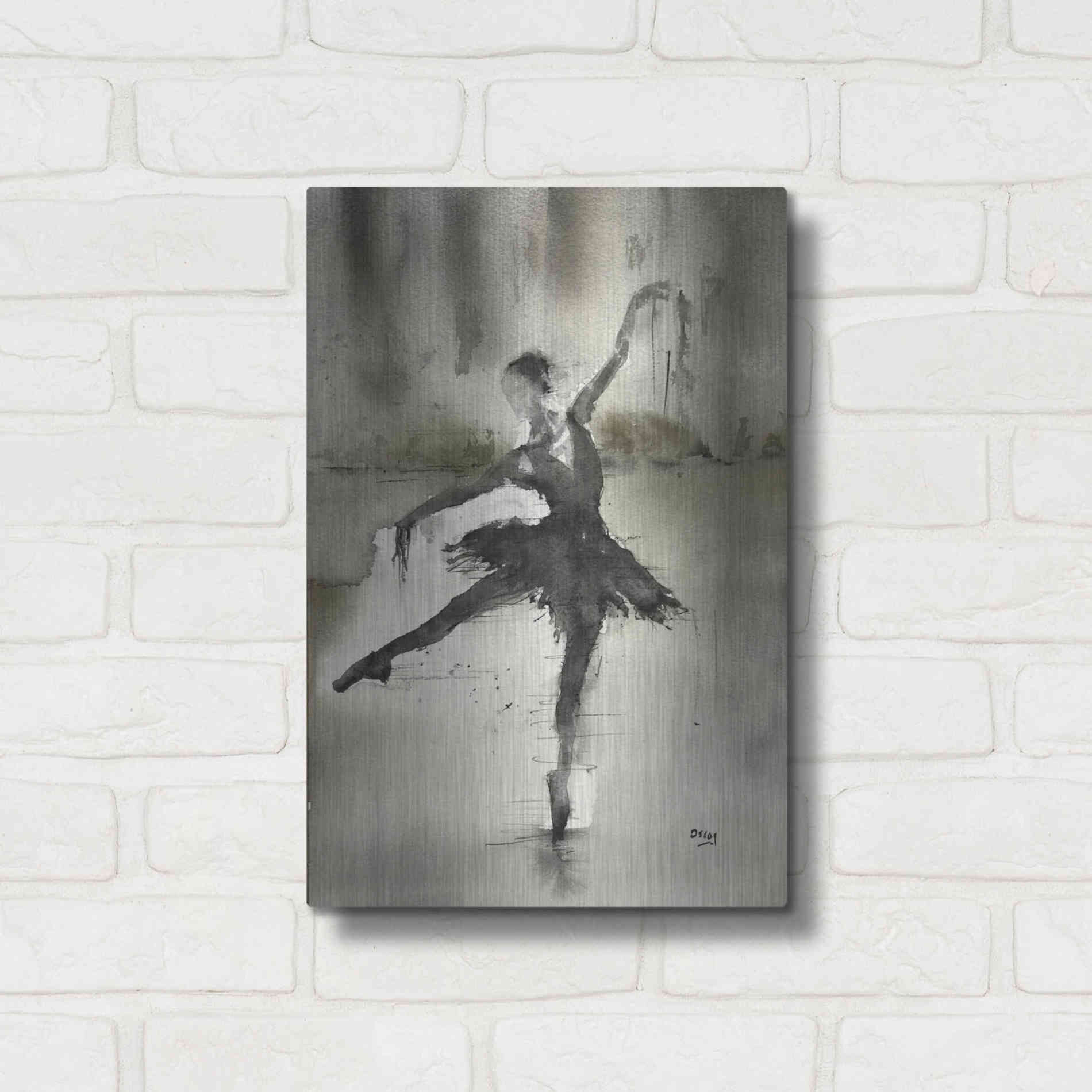 Luxe Metal Art 'Without A Danseur' by Oscar Alvarez Pardo, Metal Wall Art,12x16