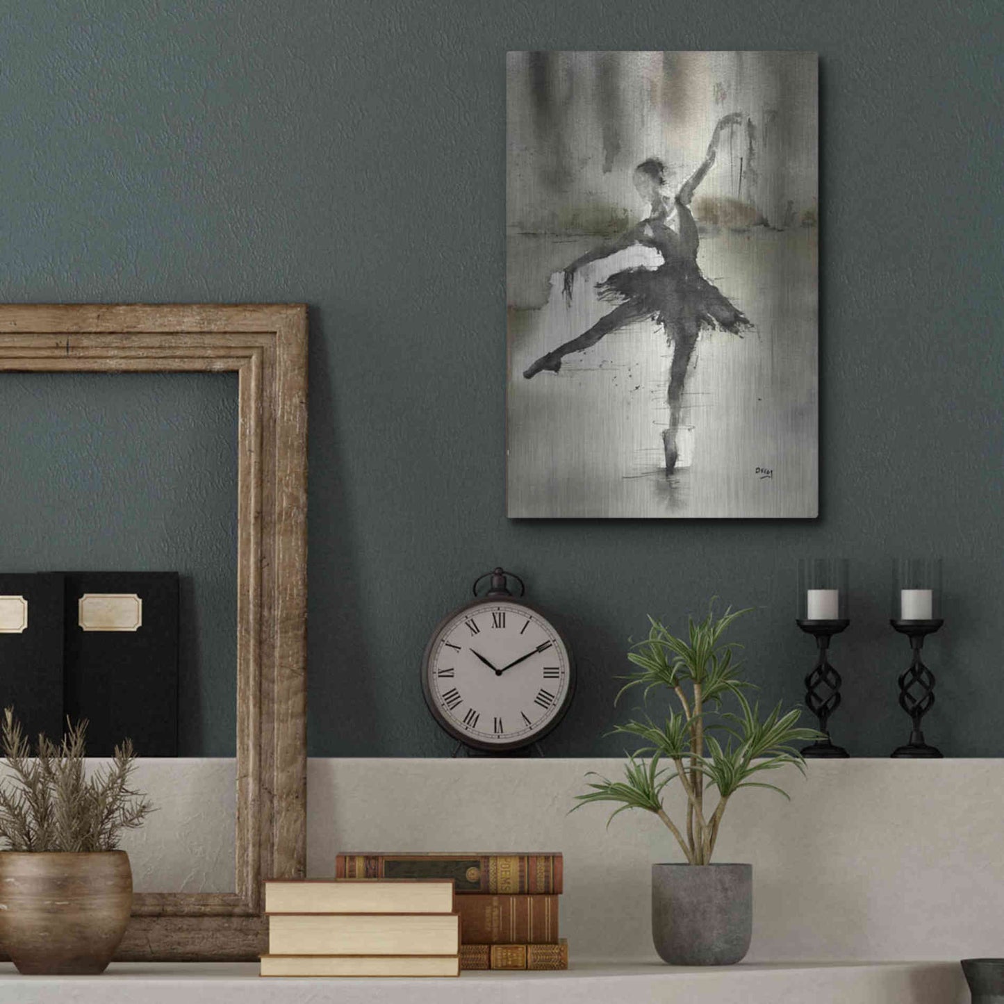 Luxe Metal Art 'Without A Danseur' by Oscar Alvarez Pardo, Metal Wall Art,12x16
