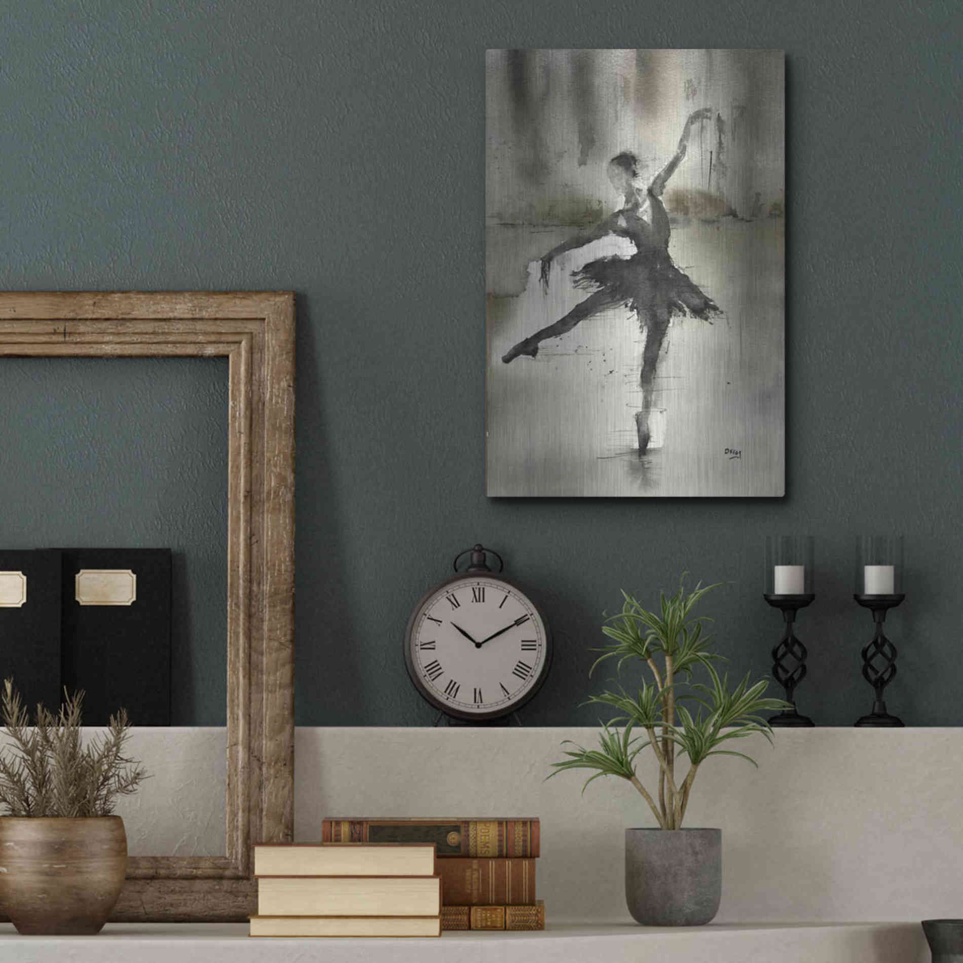 Luxe Metal Art 'Without A Danseur' by Oscar Alvarez Pardo, Metal Wall Art,12x16