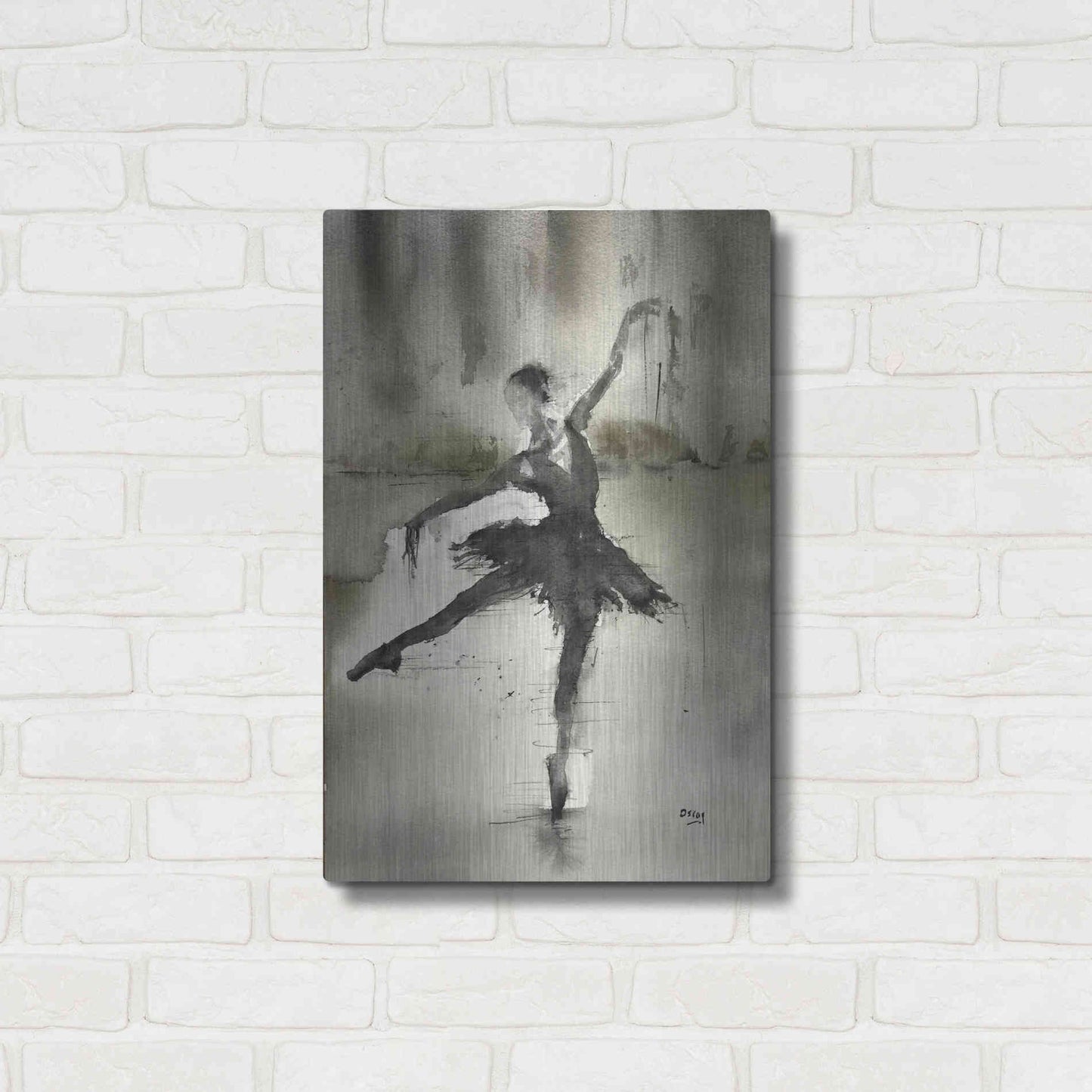 Luxe Metal Art 'Without A Danseur' by Oscar Alvarez Pardo, Metal Wall Art,16x24