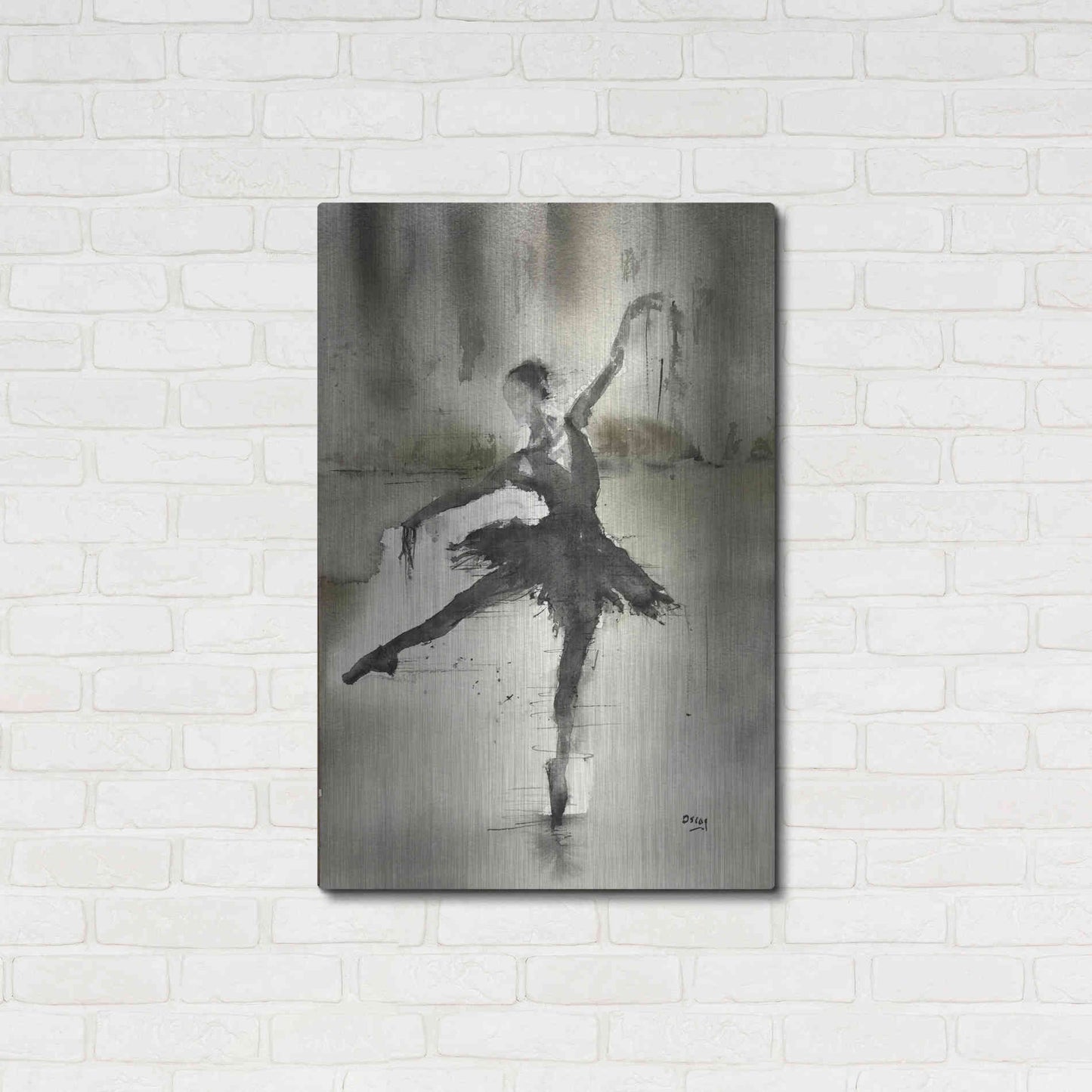 Luxe Metal Art 'Without A Danseur' by Oscar Alvarez Pardo, Metal Wall Art,24x36