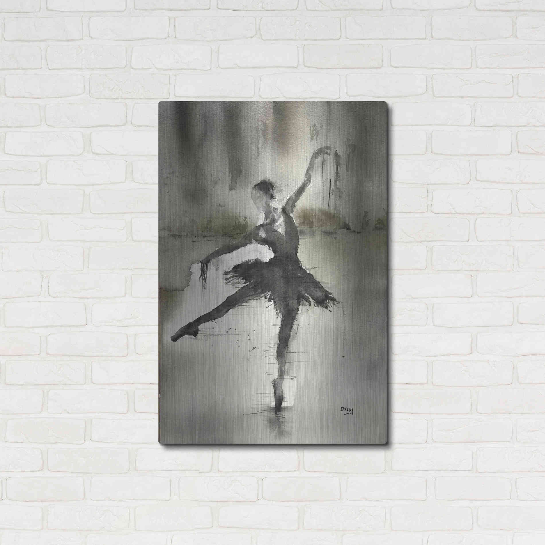 Luxe Metal Art 'Without A Danseur' by Oscar Alvarez Pardo, Metal Wall Art,24x36