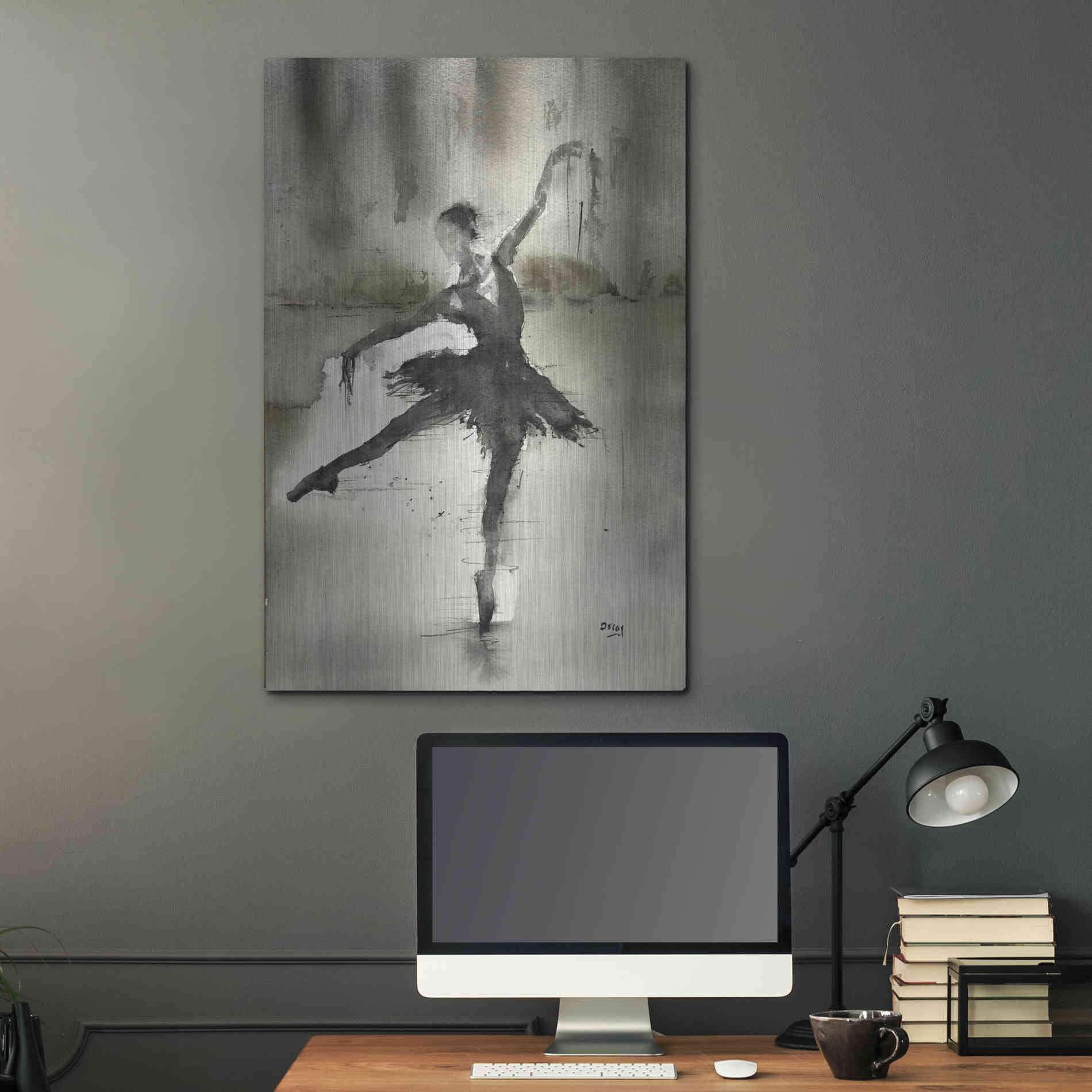 Luxe Metal Art 'Without A Danseur' by Oscar Alvarez Pardo, Metal Wall Art,24x36