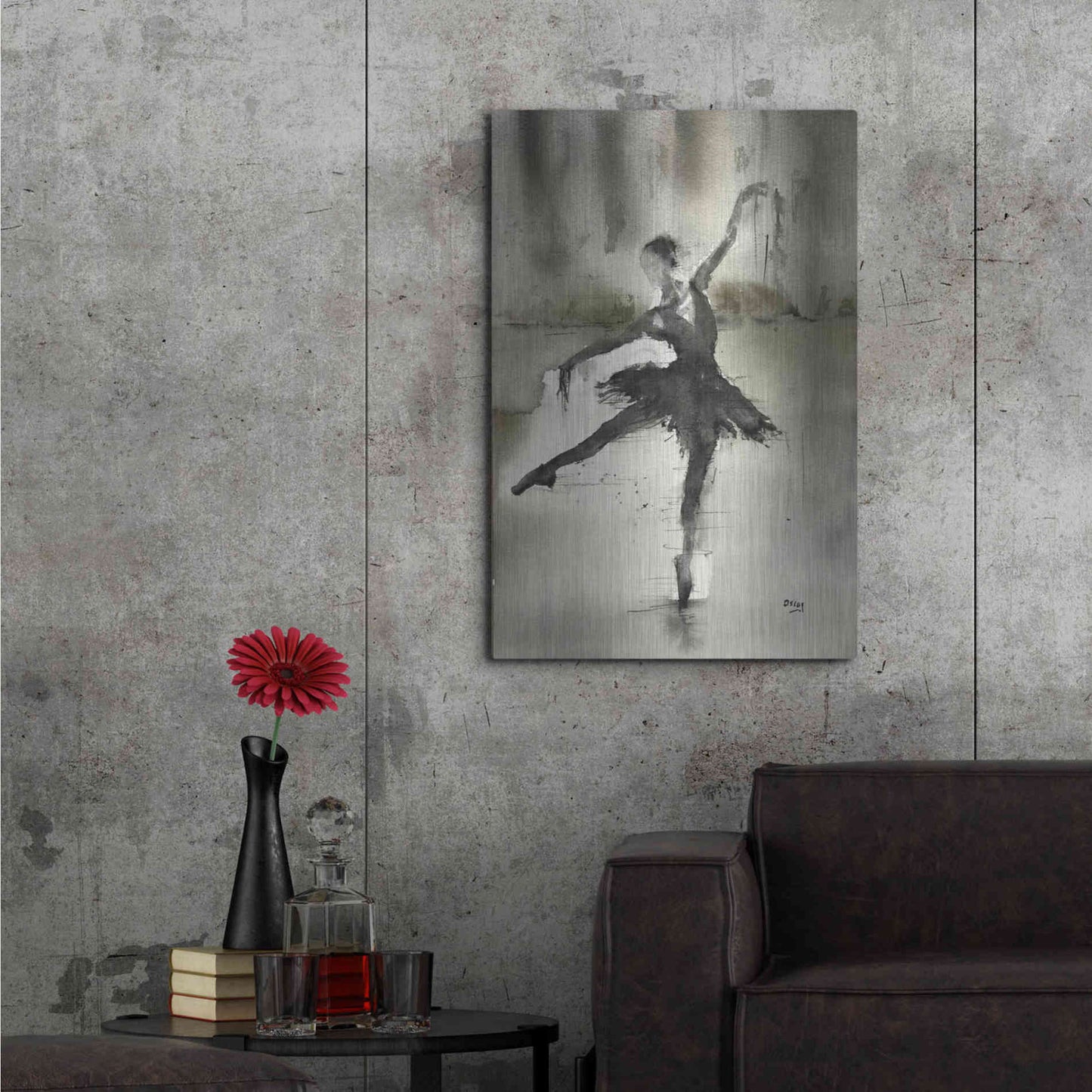Luxe Metal Art 'Without A Danseur' by Oscar Alvarez Pardo, Metal Wall Art,24x36