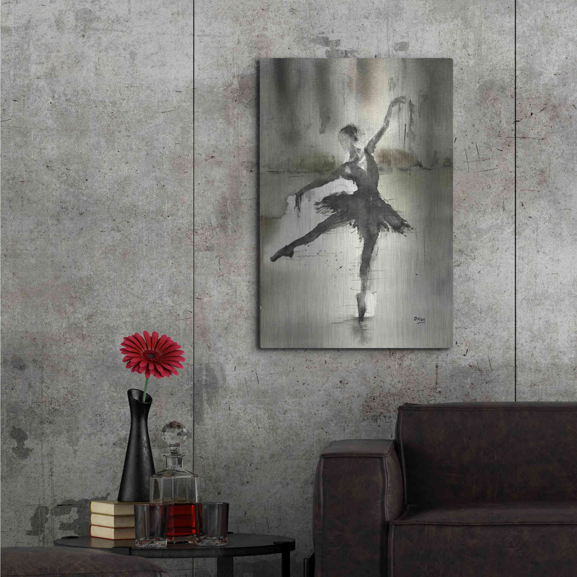 Luxe Metal Art 'Without A Danseur' by Oscar Alvarez Pardo, Metal Wall Art,24x36