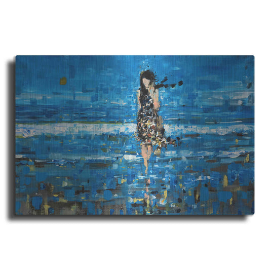 Luxe Metal Art 'The Sea' by Oscar Alvarez Pardo, Metal Wall Art