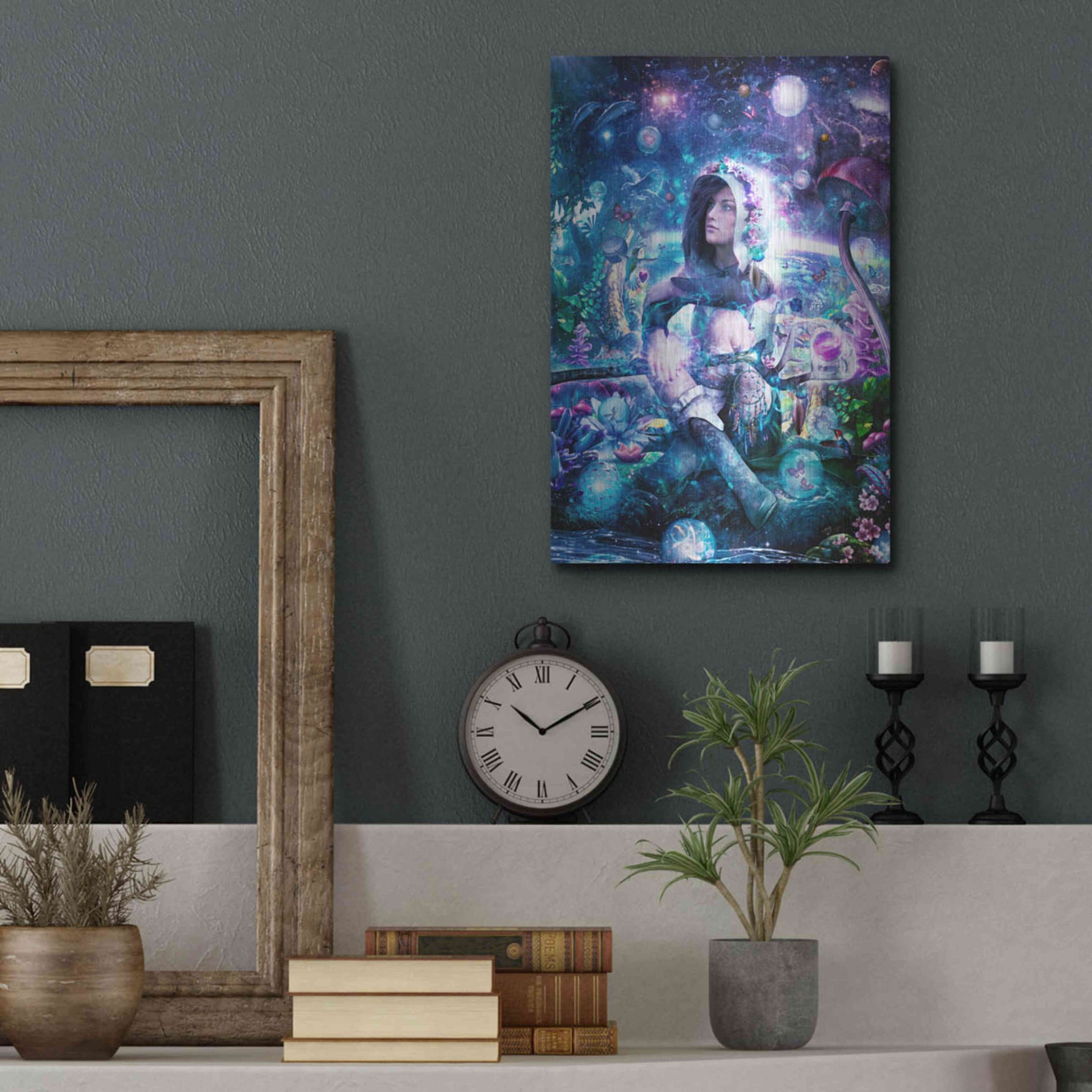 Luxe Metal Art 'Observing Our Celestial Synergy' by Cameron Gray, Metal Wall Art,12x16