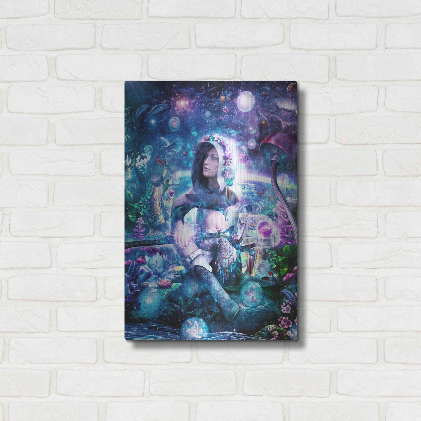 Luxe Metal Art 'Observing Our Celestial Synergy' by Cameron Gray, Metal Wall Art,16x24