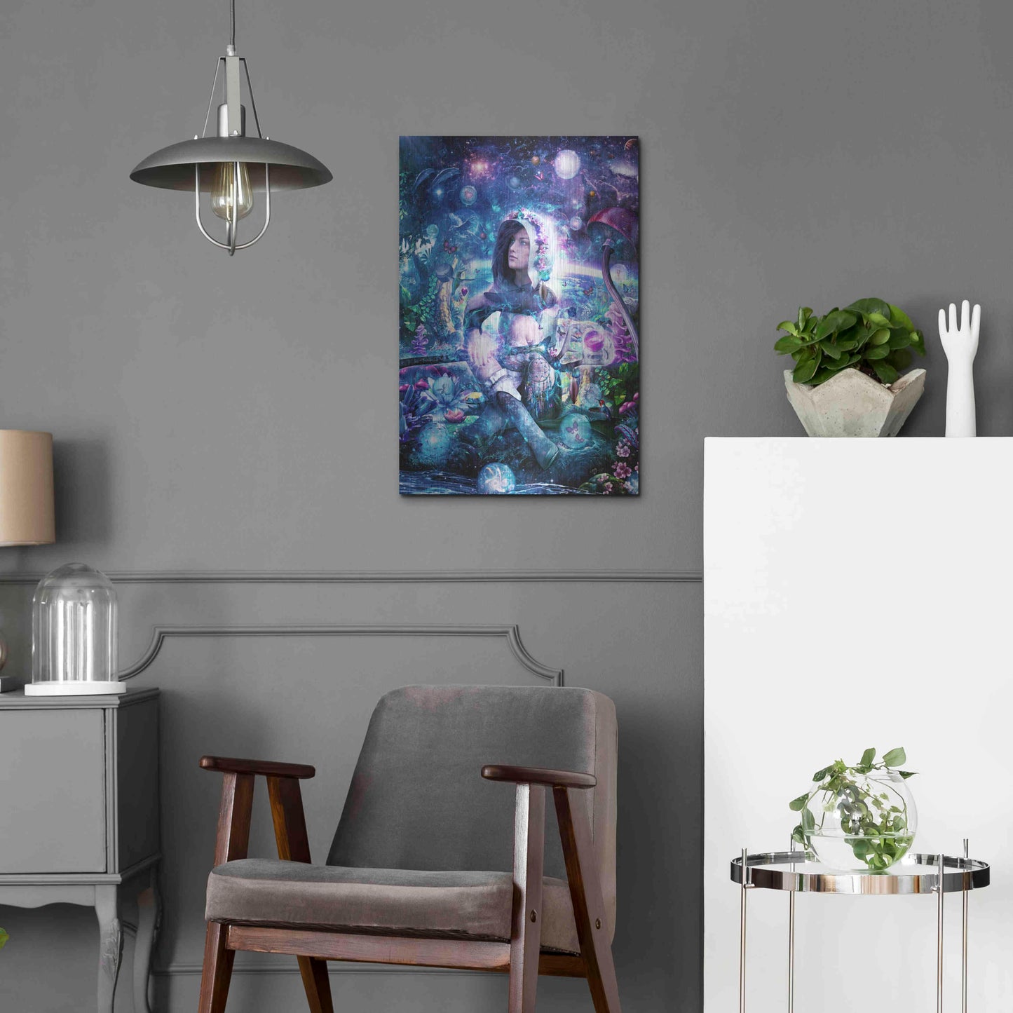 Luxe Metal Art 'Observing Our Celestial Synergy' by Cameron Gray, Metal Wall Art,16x24