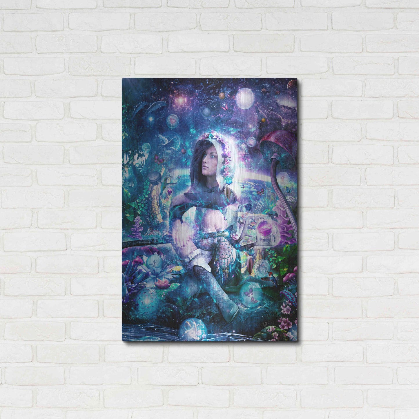 Luxe Metal Art 'Observing Our Celestial Synergy' by Cameron Gray, Metal Wall Art,24x36