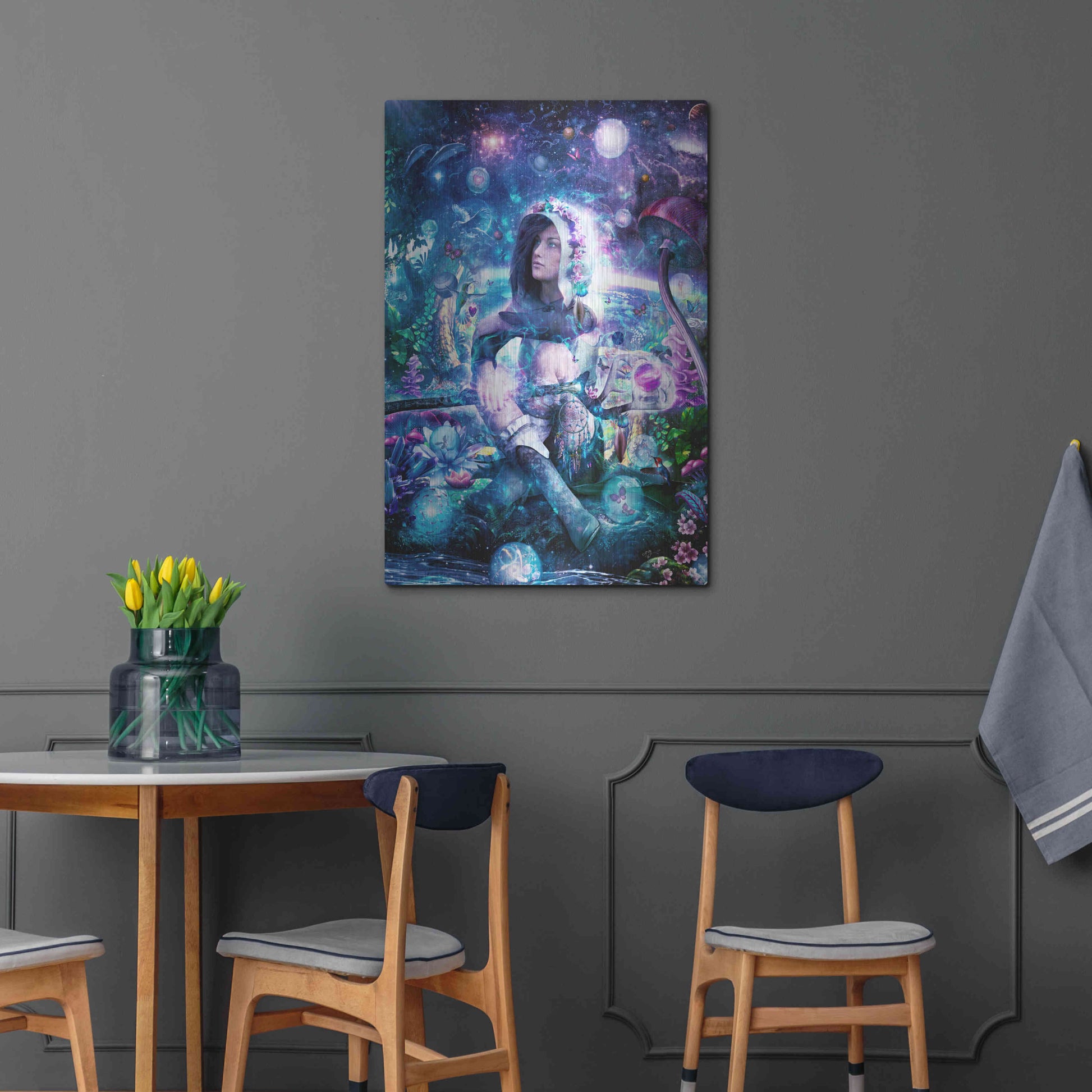 Luxe Metal Art 'Observing Our Celestial Synergy' by Cameron Gray, Metal Wall Art,24x36