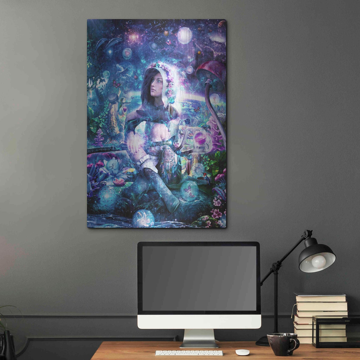Luxe Metal Art 'Observing Our Celestial Synergy' by Cameron Gray, Metal Wall Art,24x36