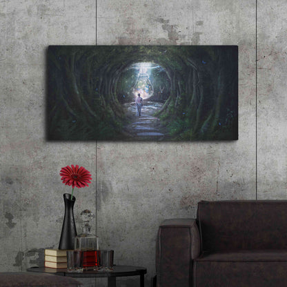 Luxe Metal Art 'Stay for a Moment' by Cameron Gray, Metal Wall Art,48x24