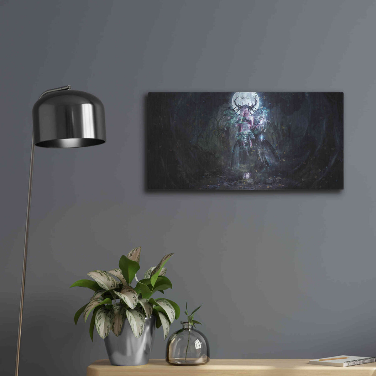Luxe Metal Art 'The Dreamcatcher Landscape' by Cameron Gray, Metal Wall Art,24x12