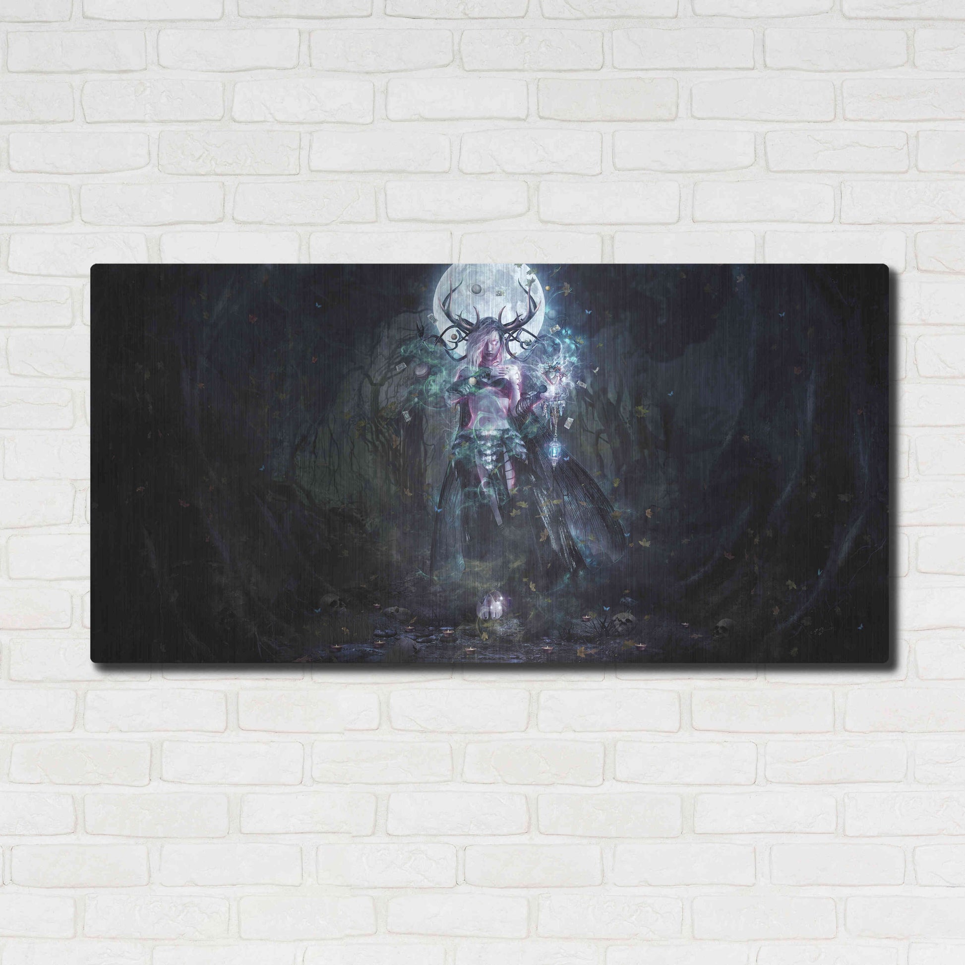 Luxe Metal Art 'The Dreamcatcher Landscape' by Cameron Gray, Metal Wall Art,48x24