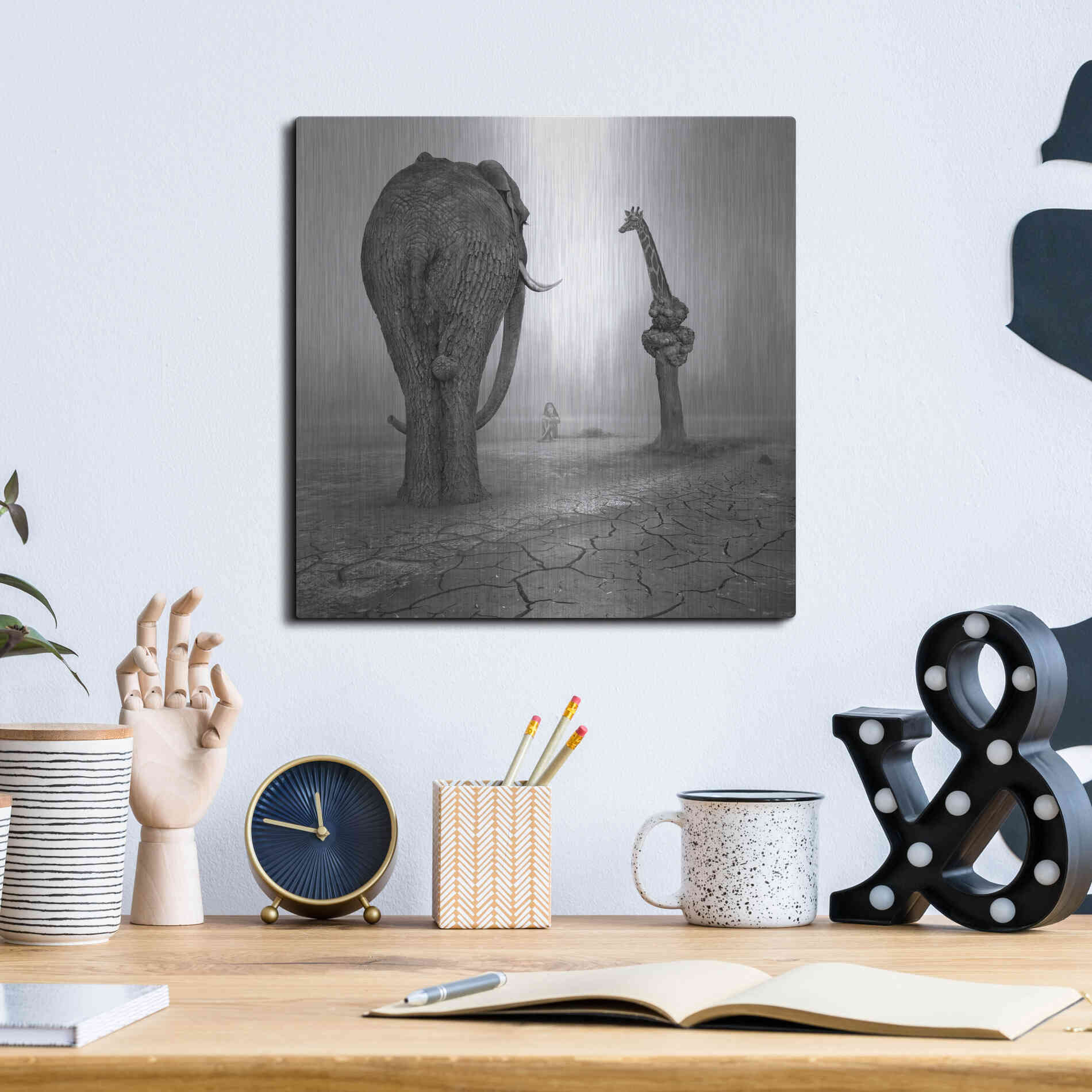 Luxe Metal Art 'Animalia' by Dariusz Klimczak, Metal Wall Art,12x12