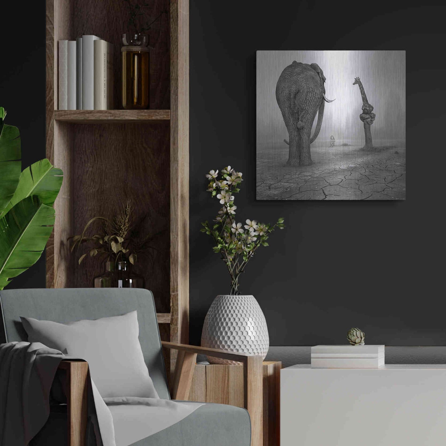 Luxe Metal Art 'Animalia' by Dariusz Klimczak, Metal Wall Art,24x24