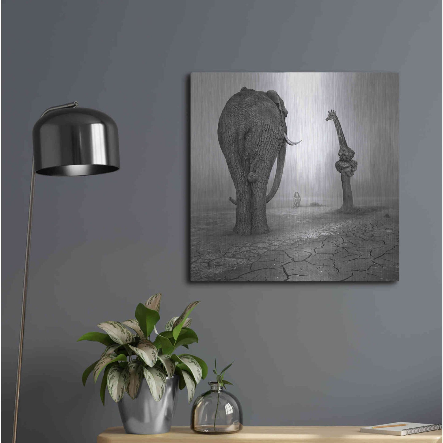 Luxe Metal Art 'Animalia' by Dariusz Klimczak, Metal Wall Art,24x24