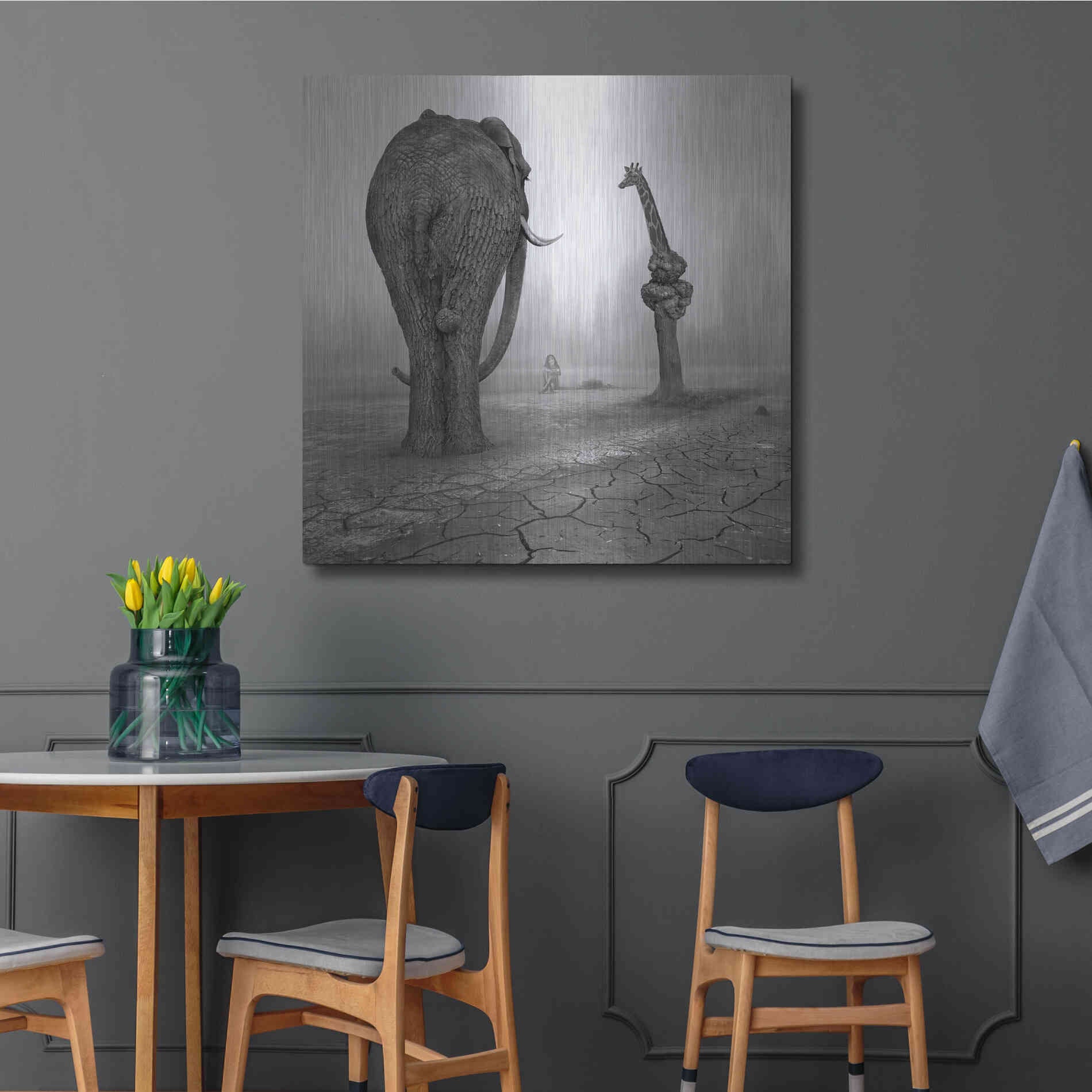 Luxe Metal Art 'Animalia' by Dariusz Klimczak, Metal Wall Art,36x36