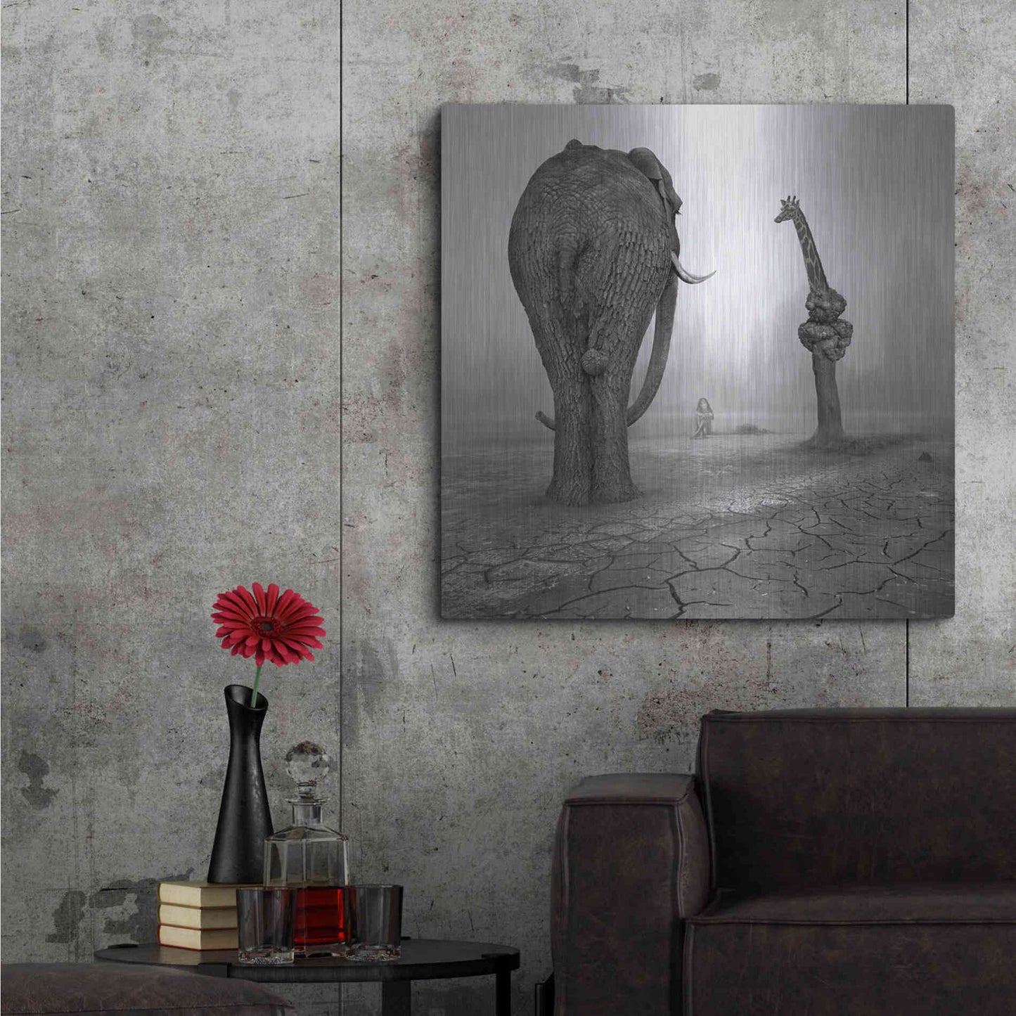 Luxe Metal Art 'Animalia' by Dariusz Klimczak, Metal Wall Art,36x36