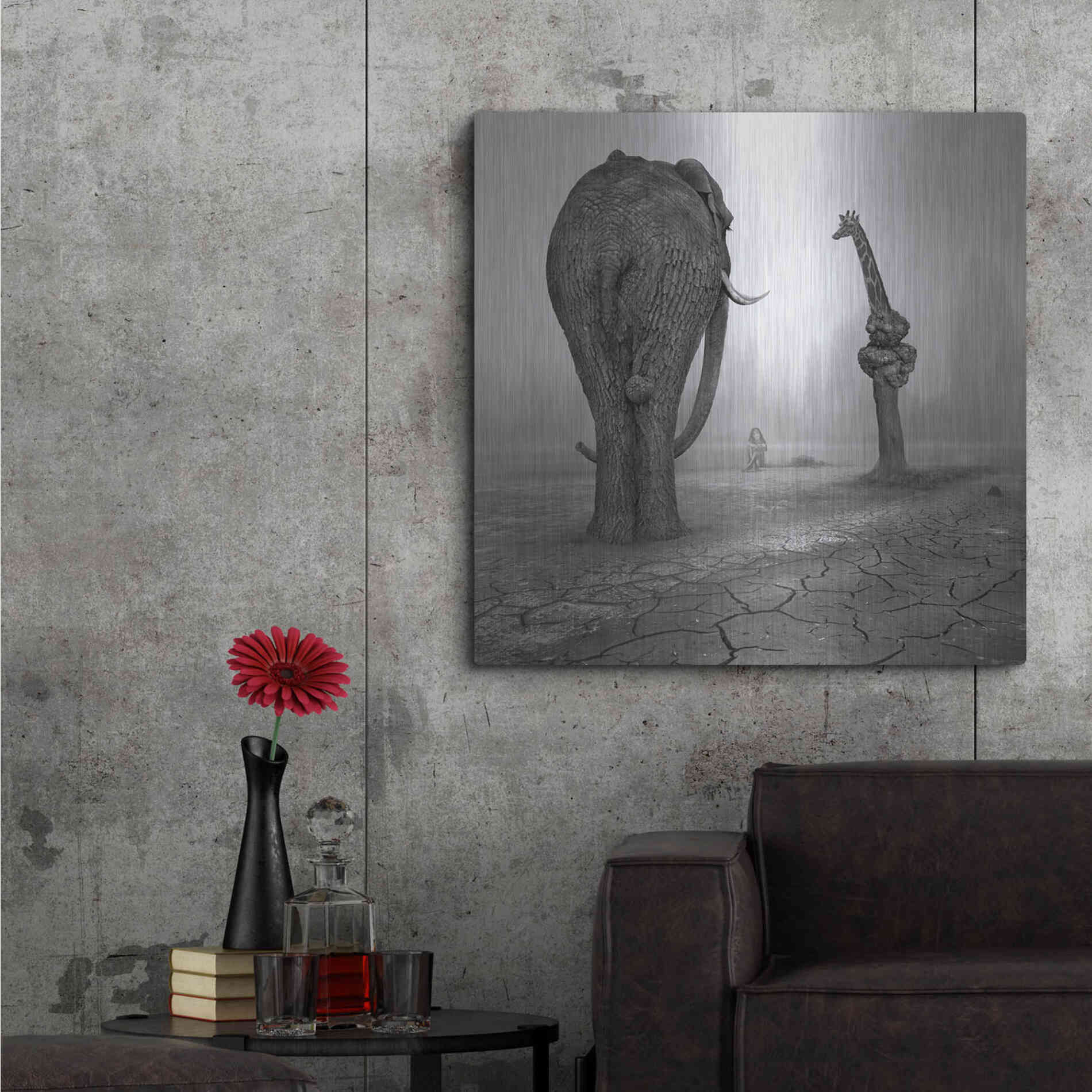 Luxe Metal Art 'Animalia' by Dariusz Klimczak, Metal Wall Art,36x36