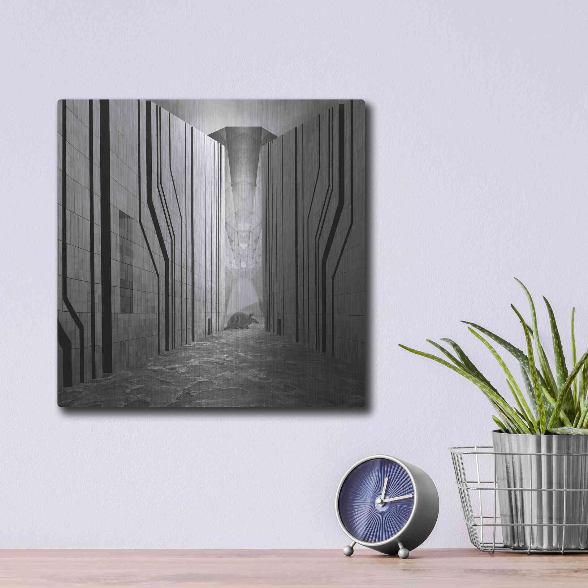 Luxe Metal Art 'Armadillo' by Dariusz Klimczak, Metal Wall Art,12x12