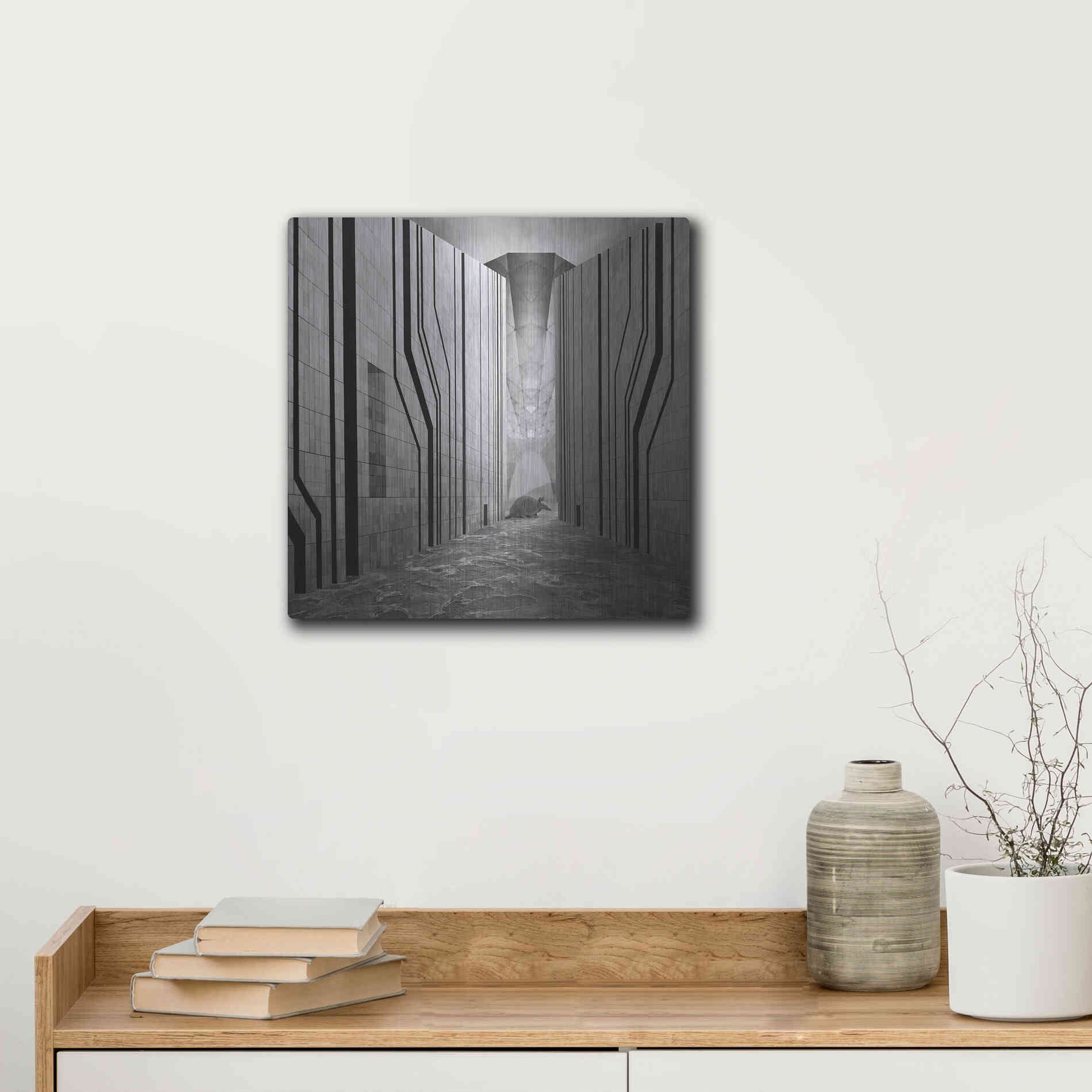 Luxe Metal Art 'Armadillo' by Dariusz Klimczak, Metal Wall Art,12x12