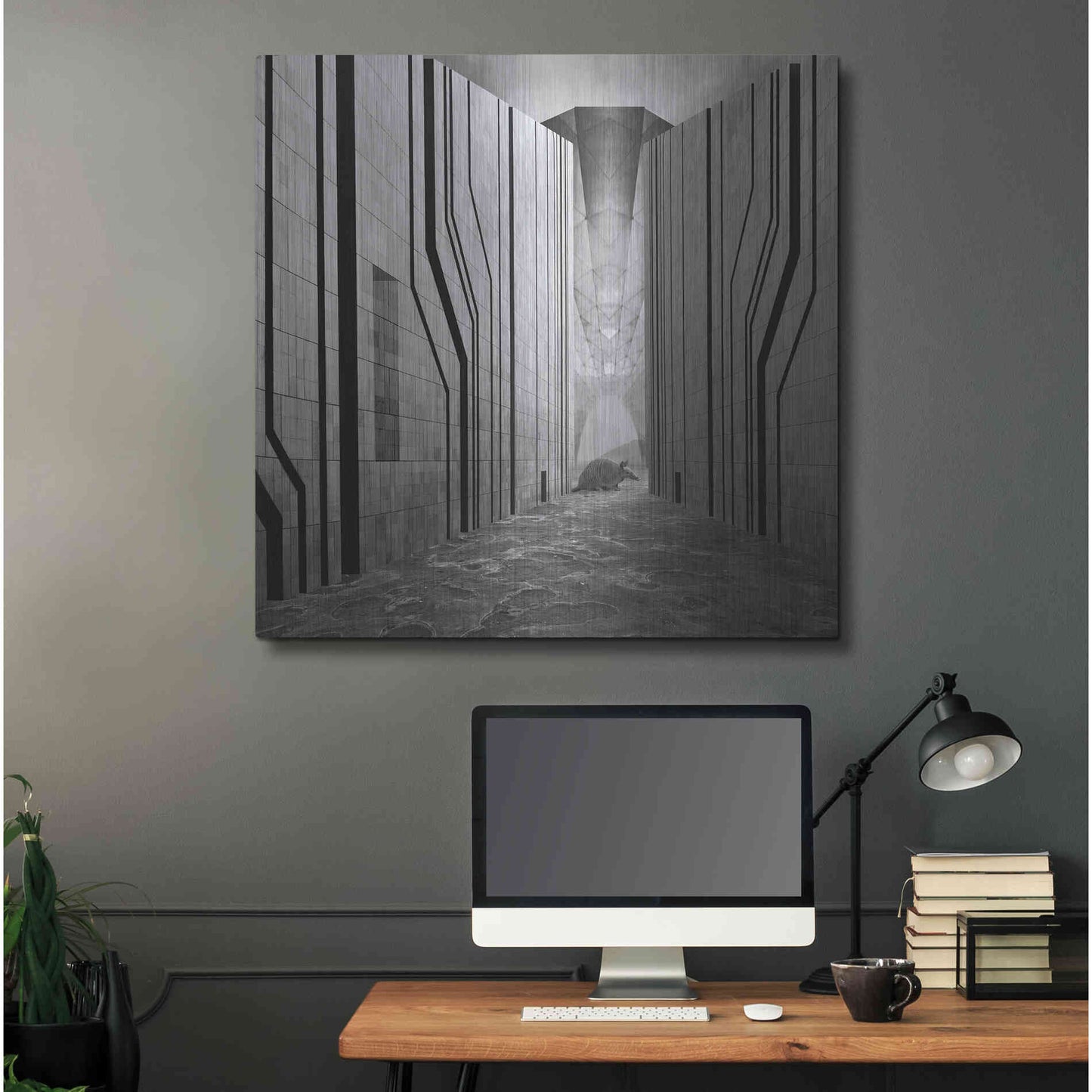 Luxe Metal Art 'Armadillo' by Dariusz Klimczak, Metal Wall Art,36x36