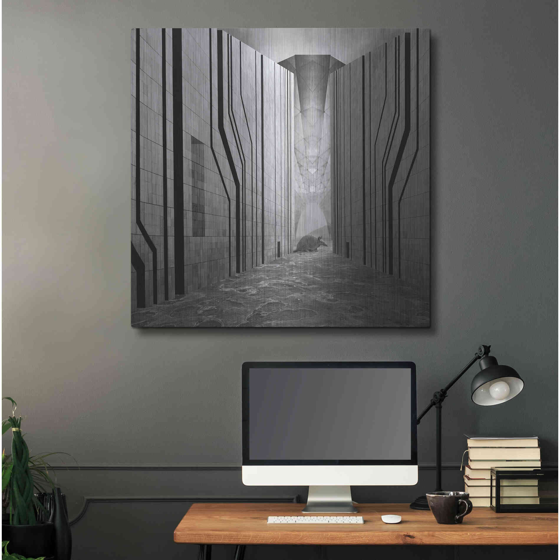 Luxe Metal Art 'Armadillo' by Dariusz Klimczak, Metal Wall Art,36x36