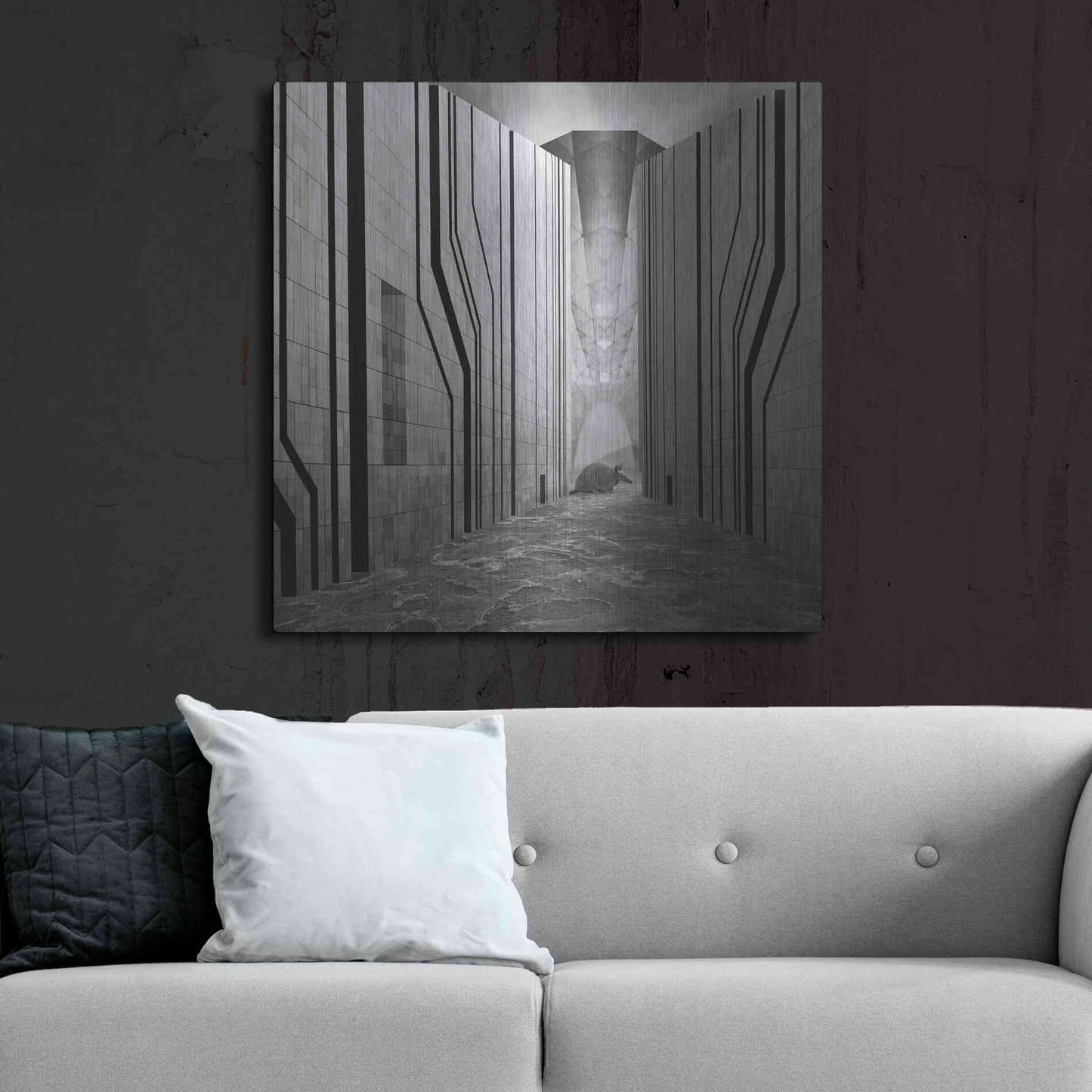 Luxe Metal Art 'Armadillo' by Dariusz Klimczak, Metal Wall Art,36x36