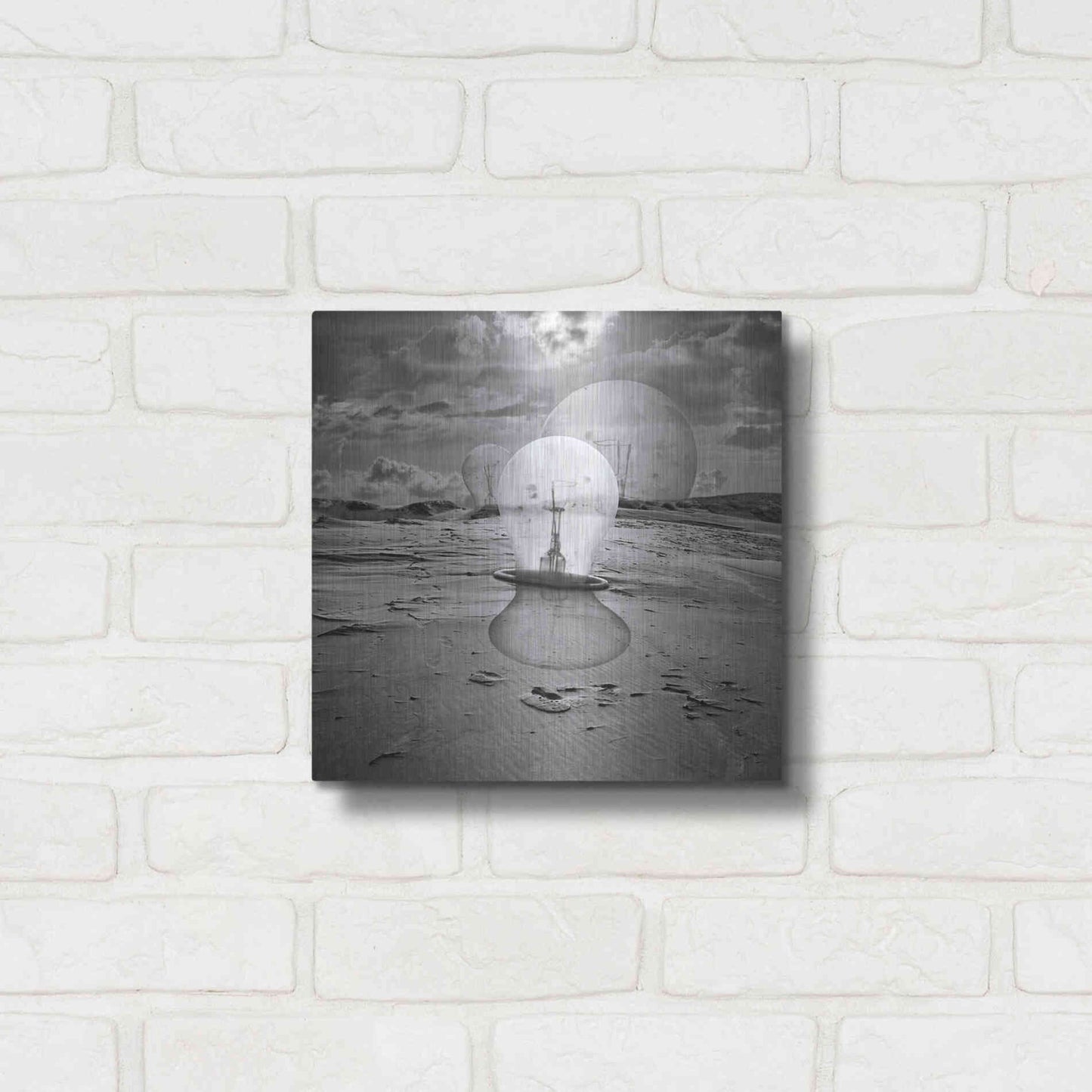 Luxe Metal Art 'Bulbs' by Dariusz Klimczak, Metal Wall Art,12x12